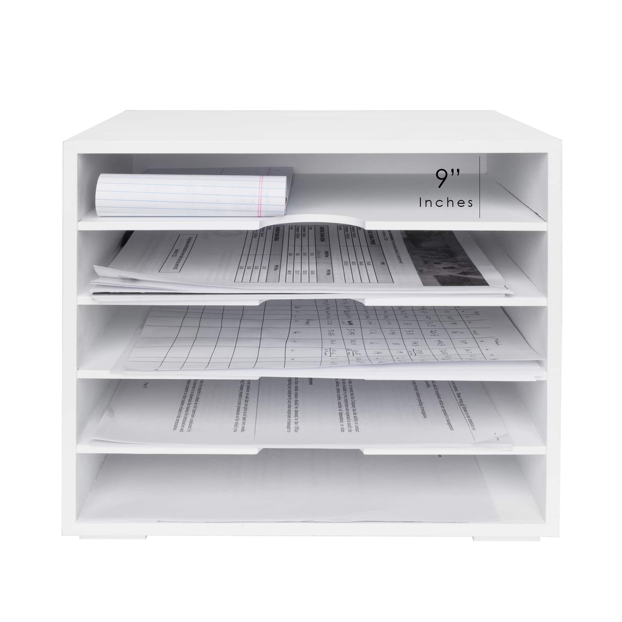 American Art D&#xE9;cor&#x2122; White 5-Tier All-Purpose Document Organizer