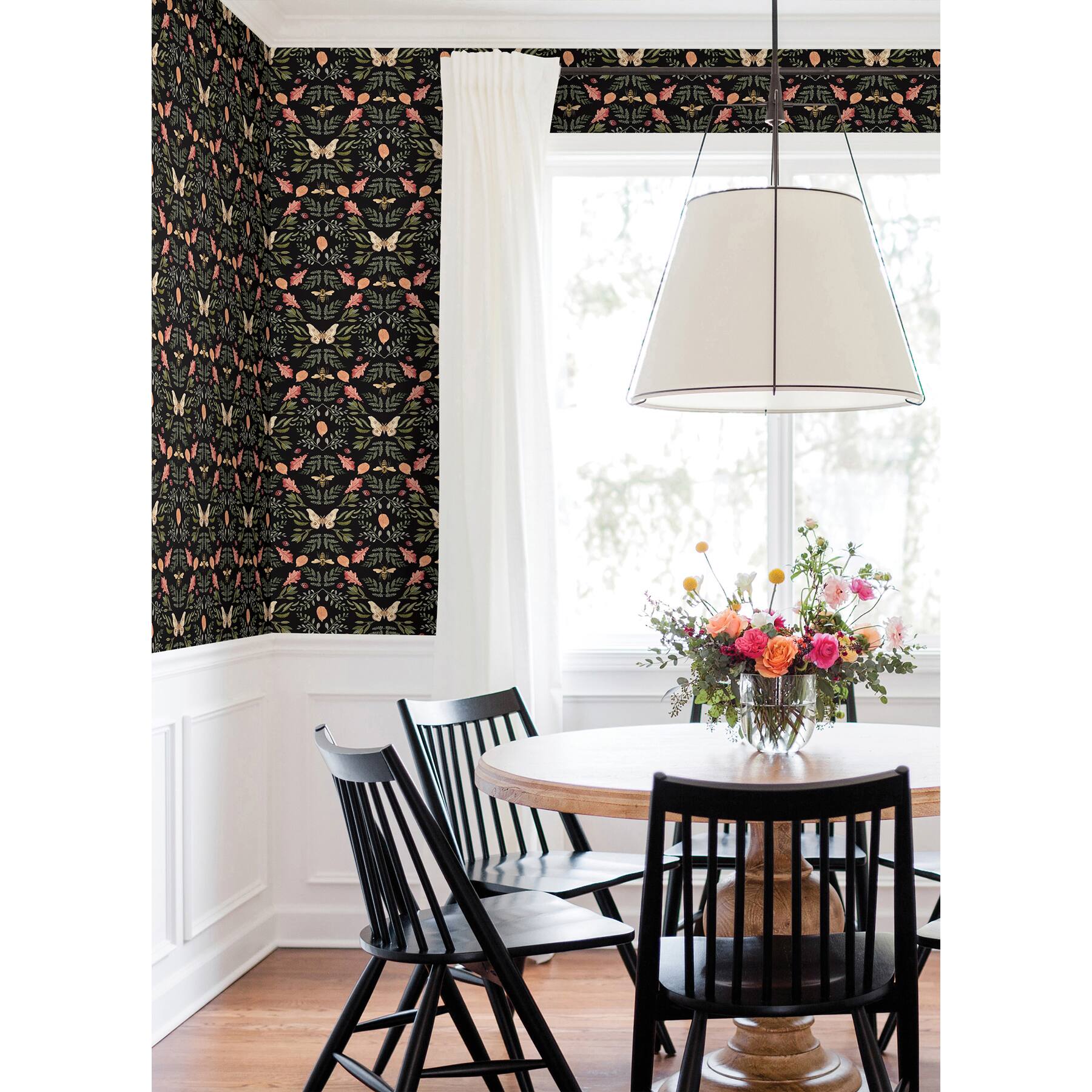 RoomMates Forest Cottage Bee &#x26; Butterfly Peel &#x26; Stick Wallpaper