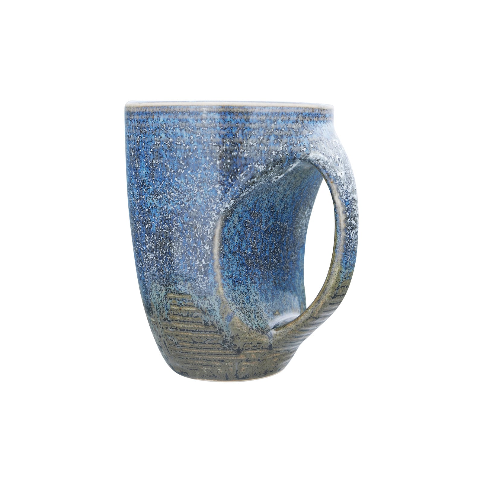 12oz. Glazed Stoneware Mug with Grip Indent Set, 2ct.