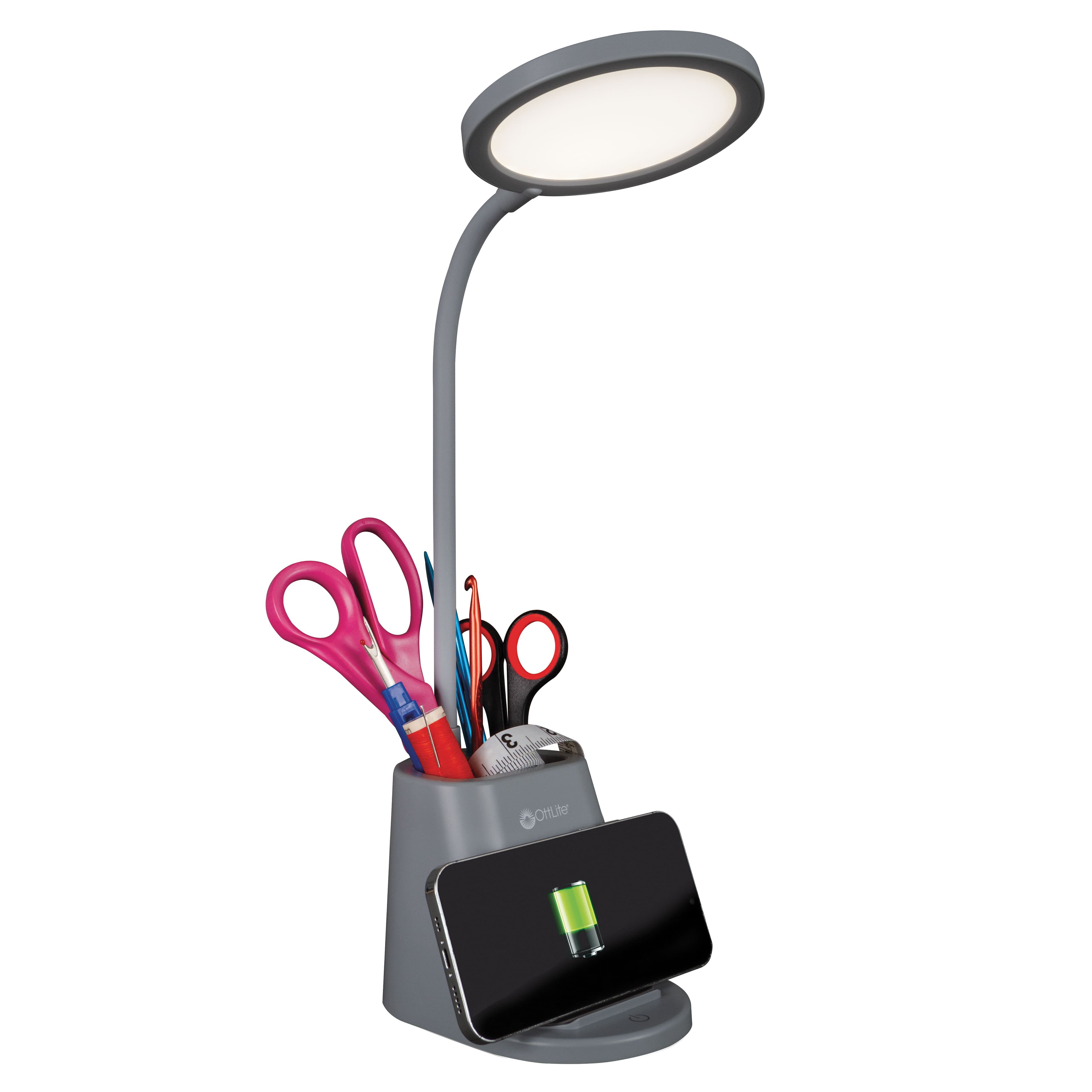 OttLite Organizer LED Lamp with Wireless Charging