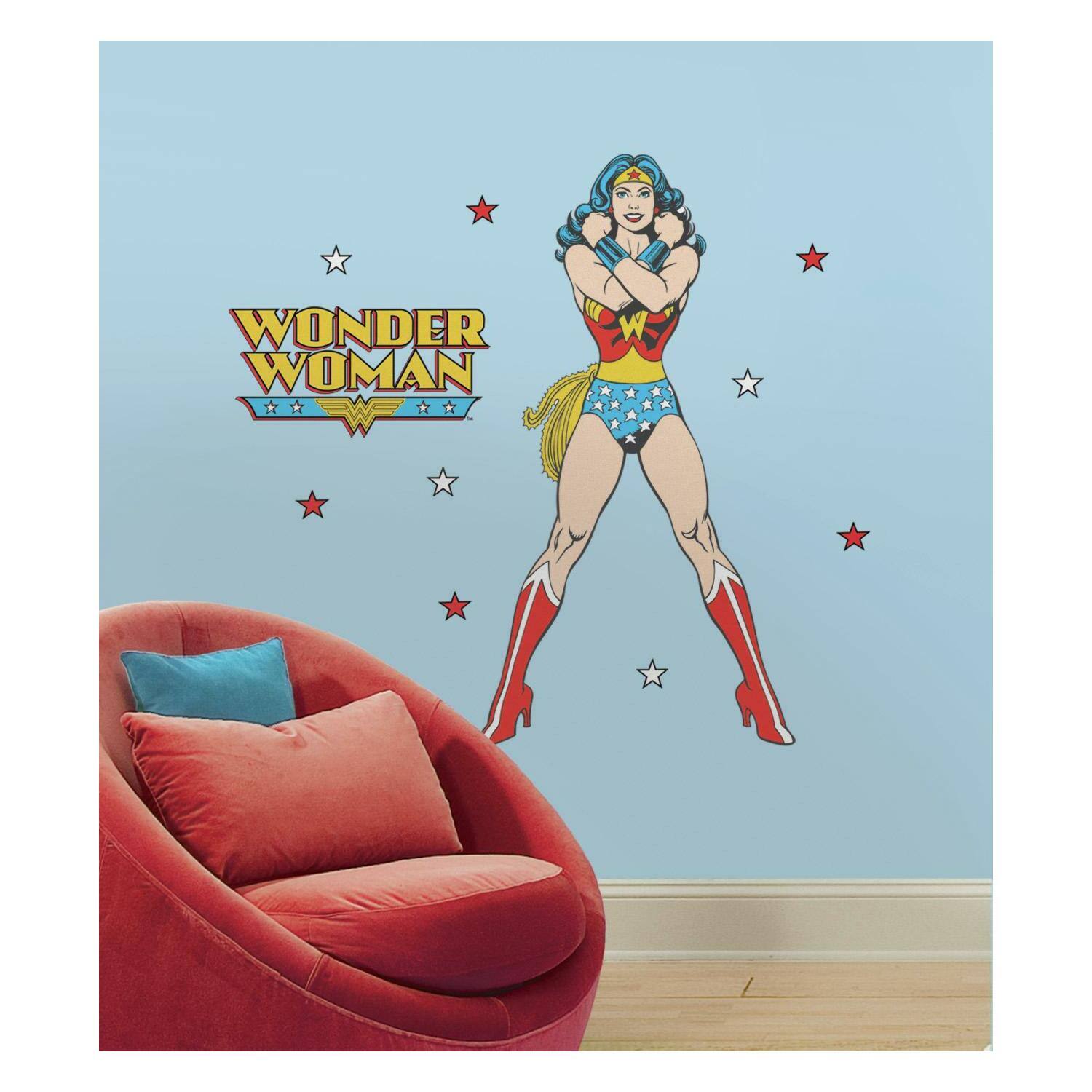 RoomMates Classic Wonder Woman Peel &#x26; Stick Decals
