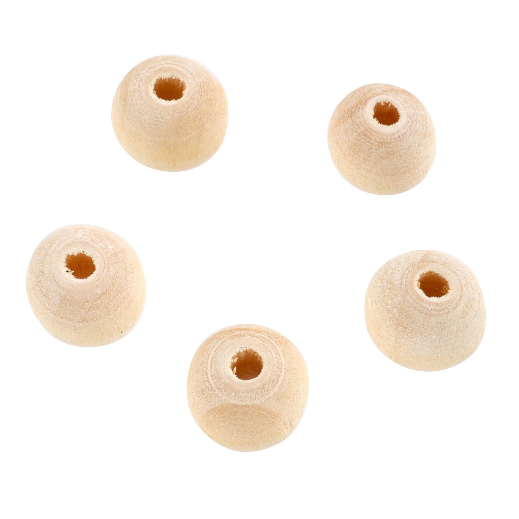 12 Pack: Wood Round Craft Beads by Bead Landing&#x2122;, 11mm