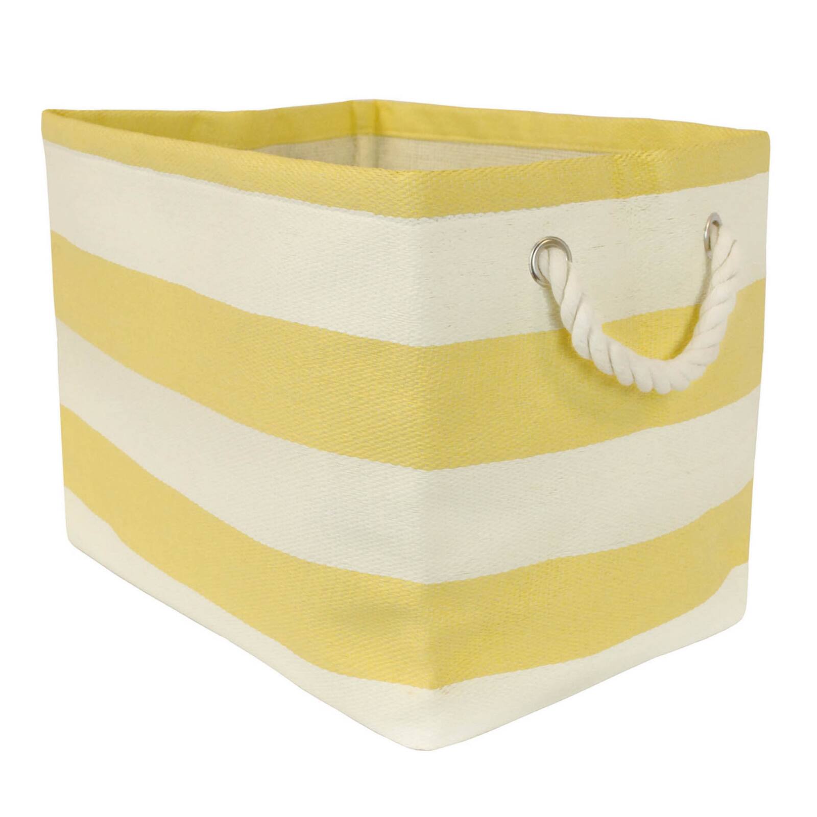 DII® Small Rectangle Stripes Paper Bin in Yellow | 11" x 10" x 9" | Michaels®