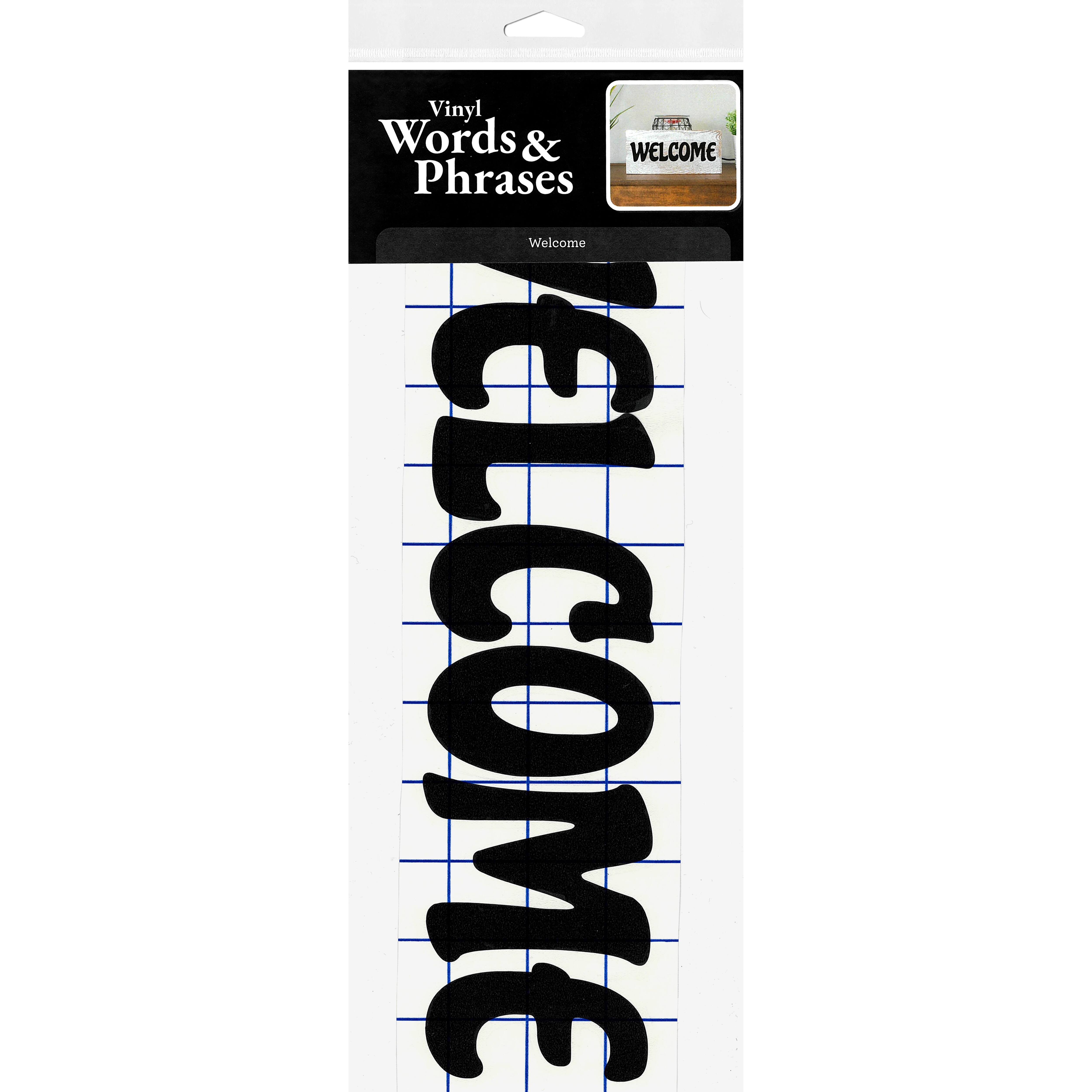 Leisure Arts&#xAE; Vinyl Matte Black Welcome Decal