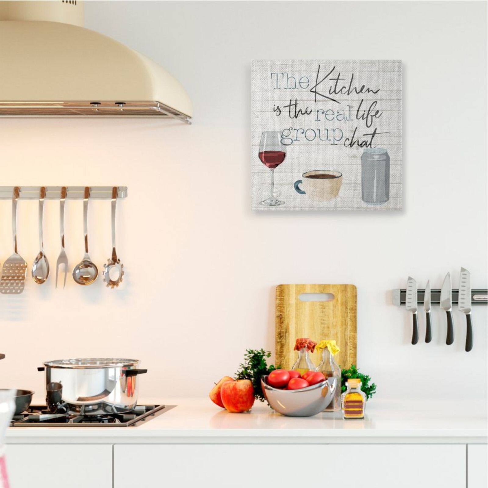 Stupell Industries The Kitchen Group Chat Canvas Wall Art