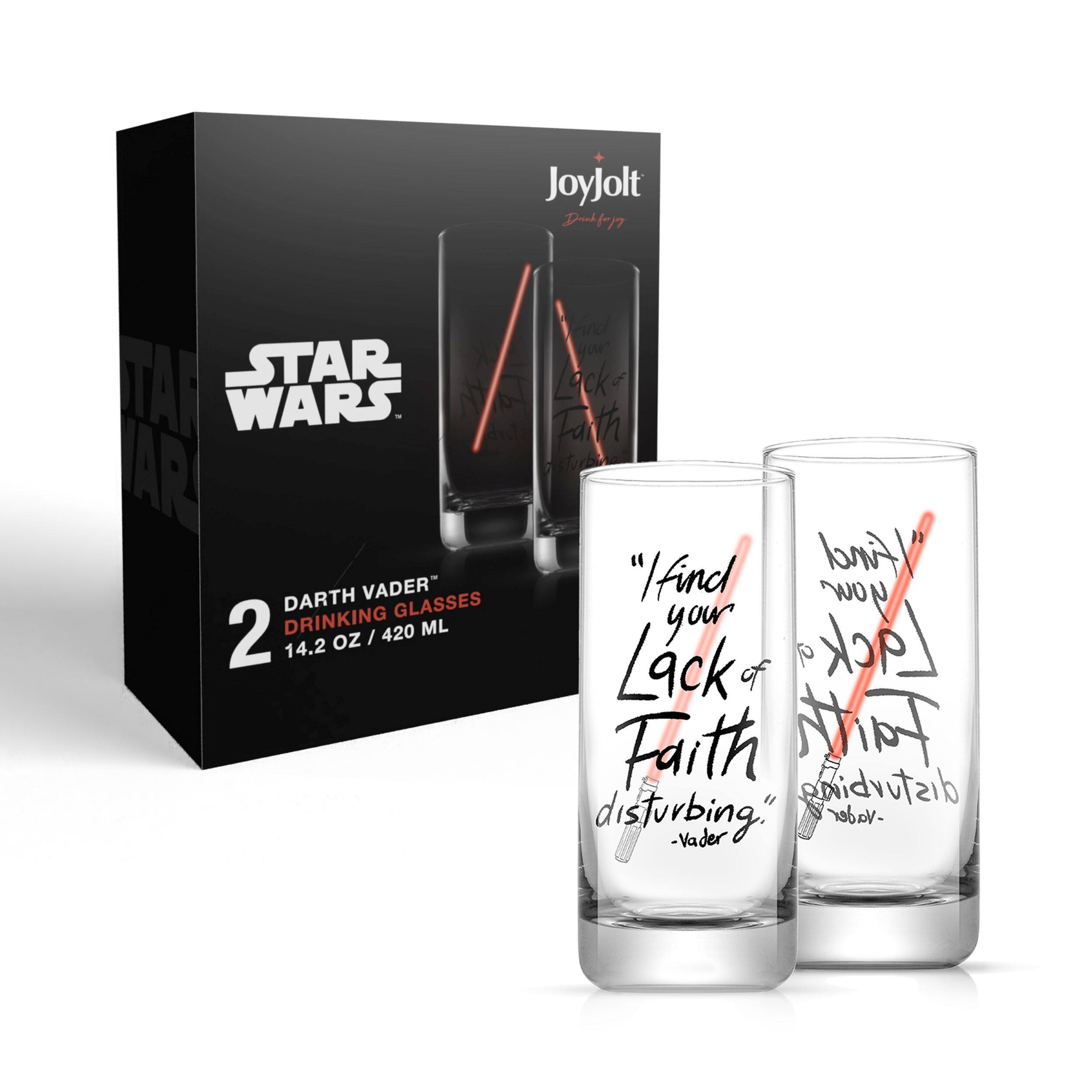 JoyJolt Star Wars 15-fl oz Glass Clear/Red Goblet Set of: 2 in the  Drinkware department at