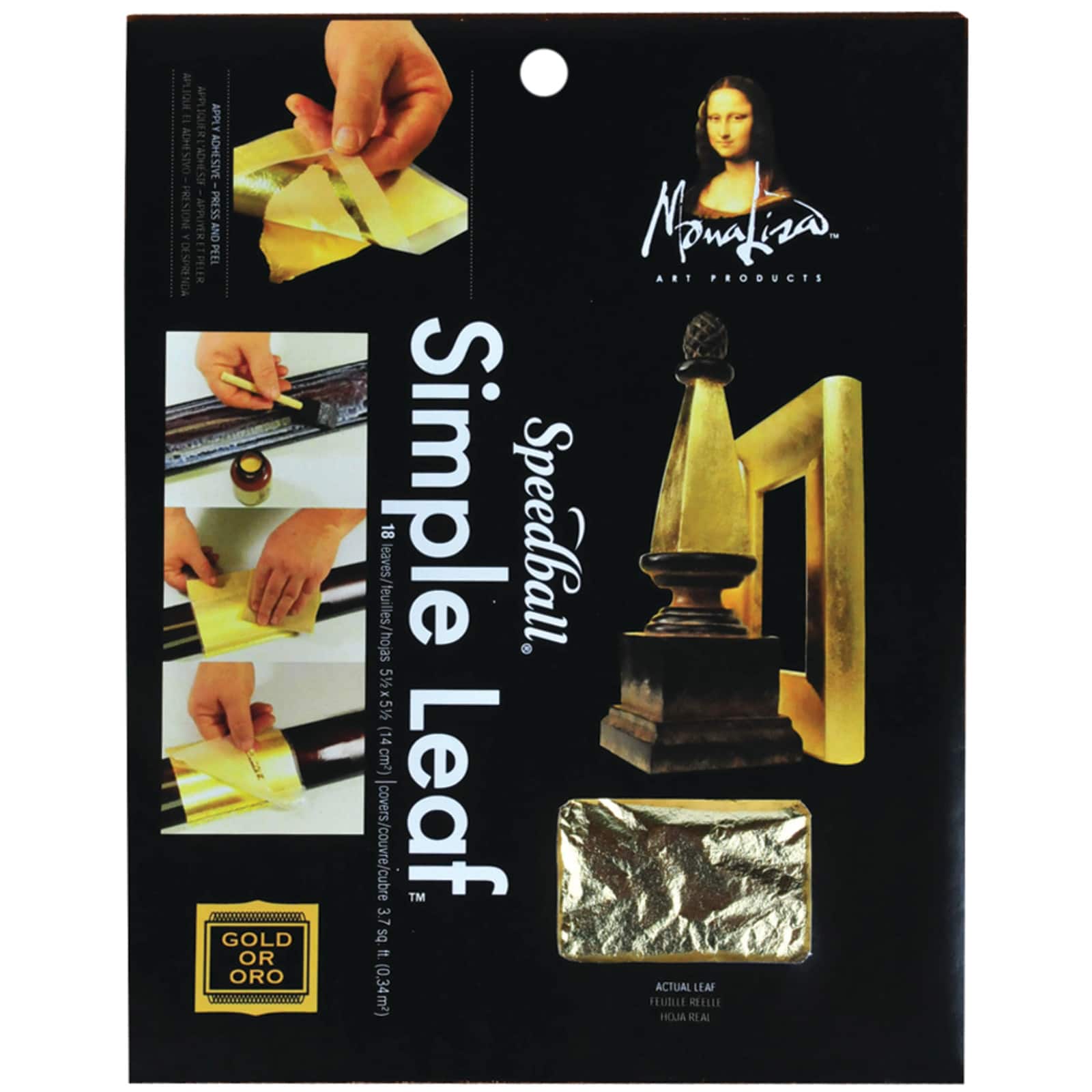 Mona Lisa&#x2122; Gold Simple Leaf Sheets