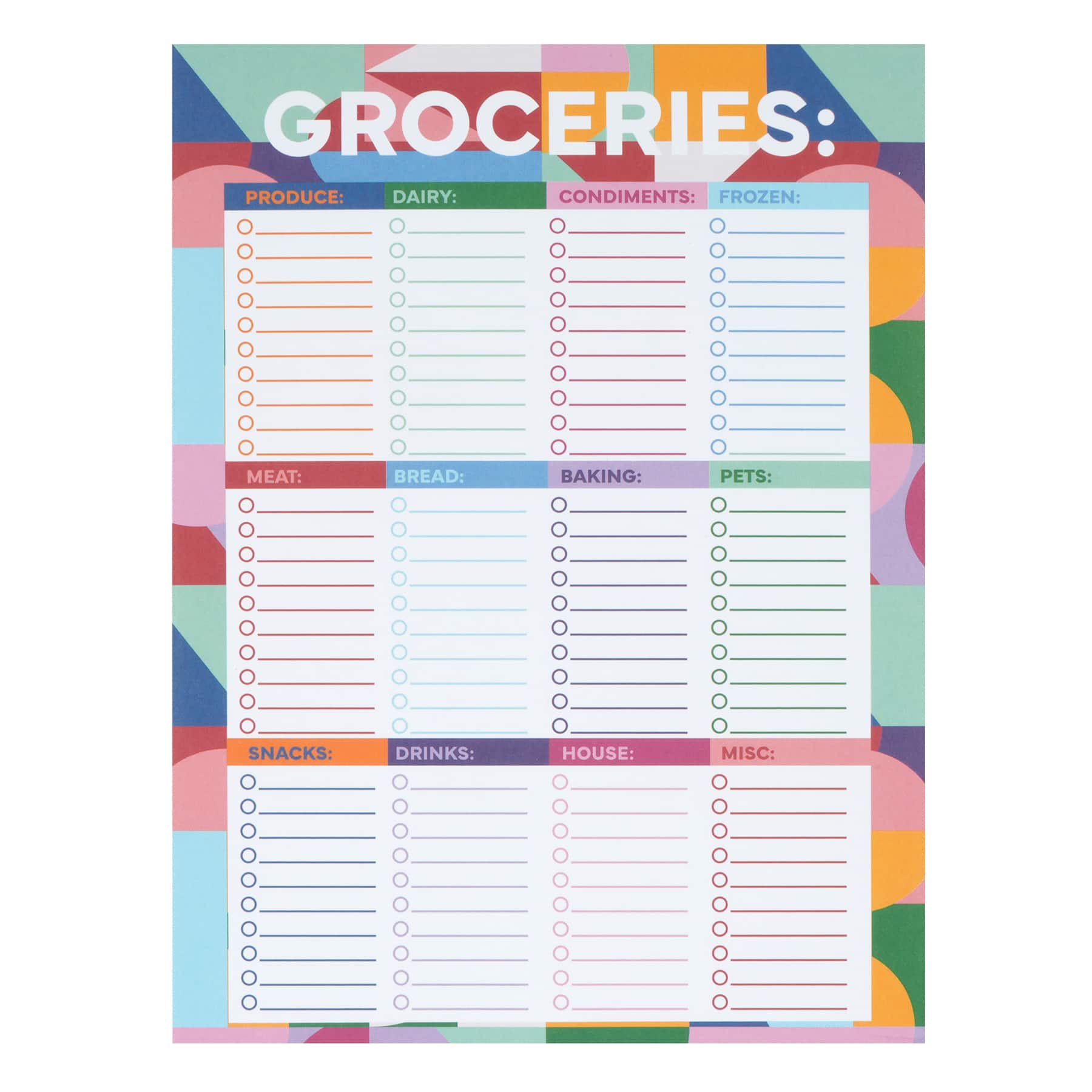 6&#x22; x 8&#x22; Grocery Planner Notepad by Fab Finds