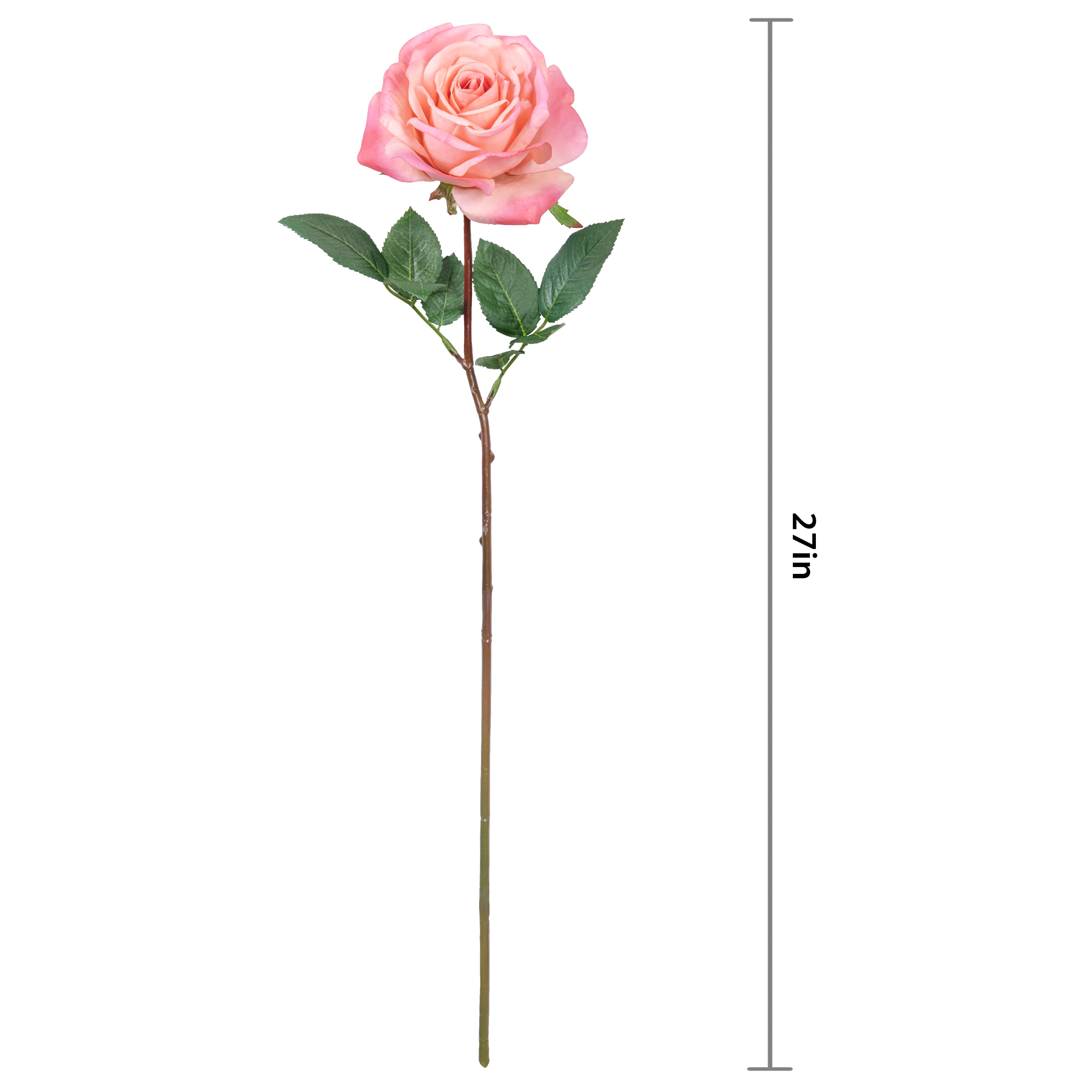 Pink &#x26; Peach Rose Stem by Ashland&#xAE;