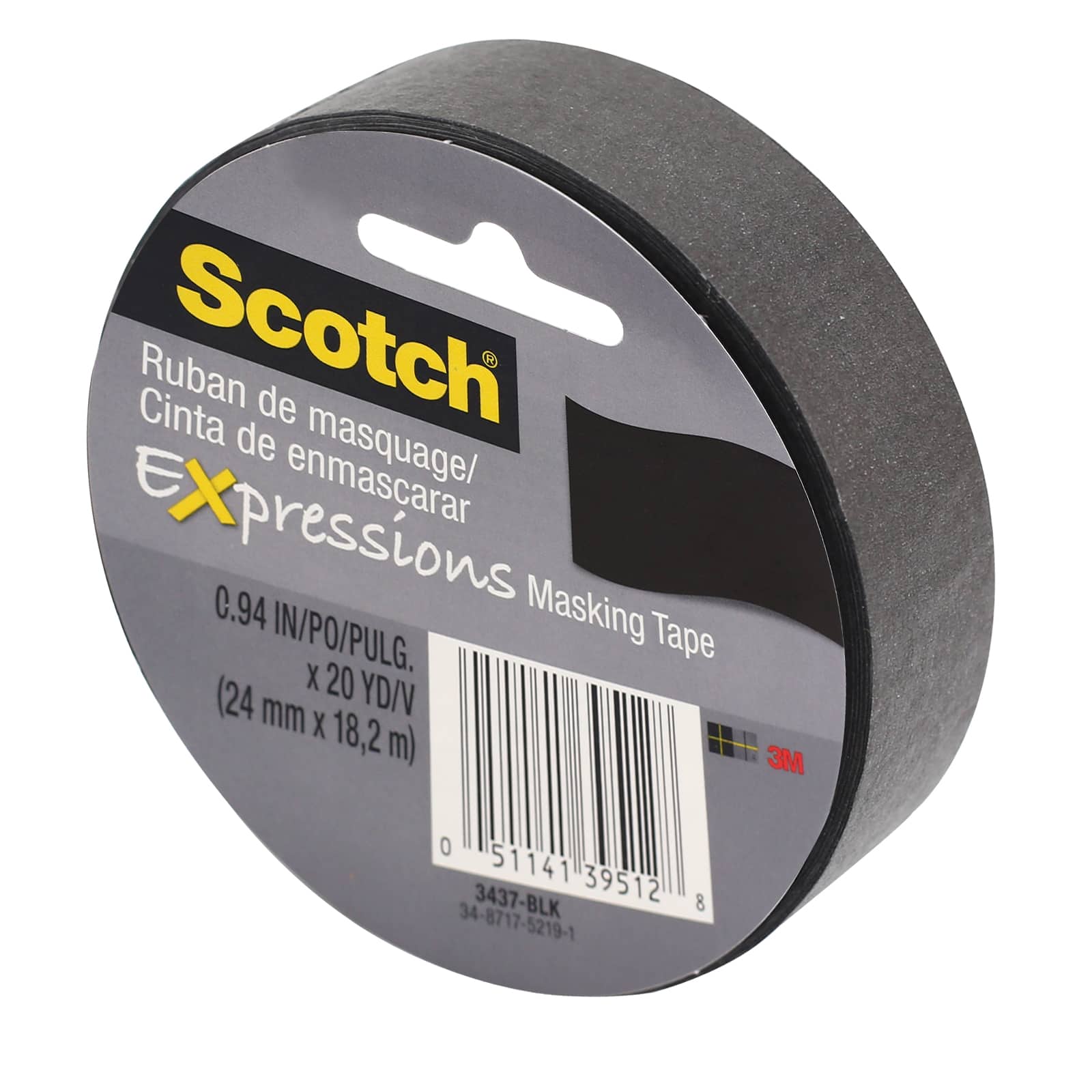 3M Scotch® Expressions Masking Tape, Black