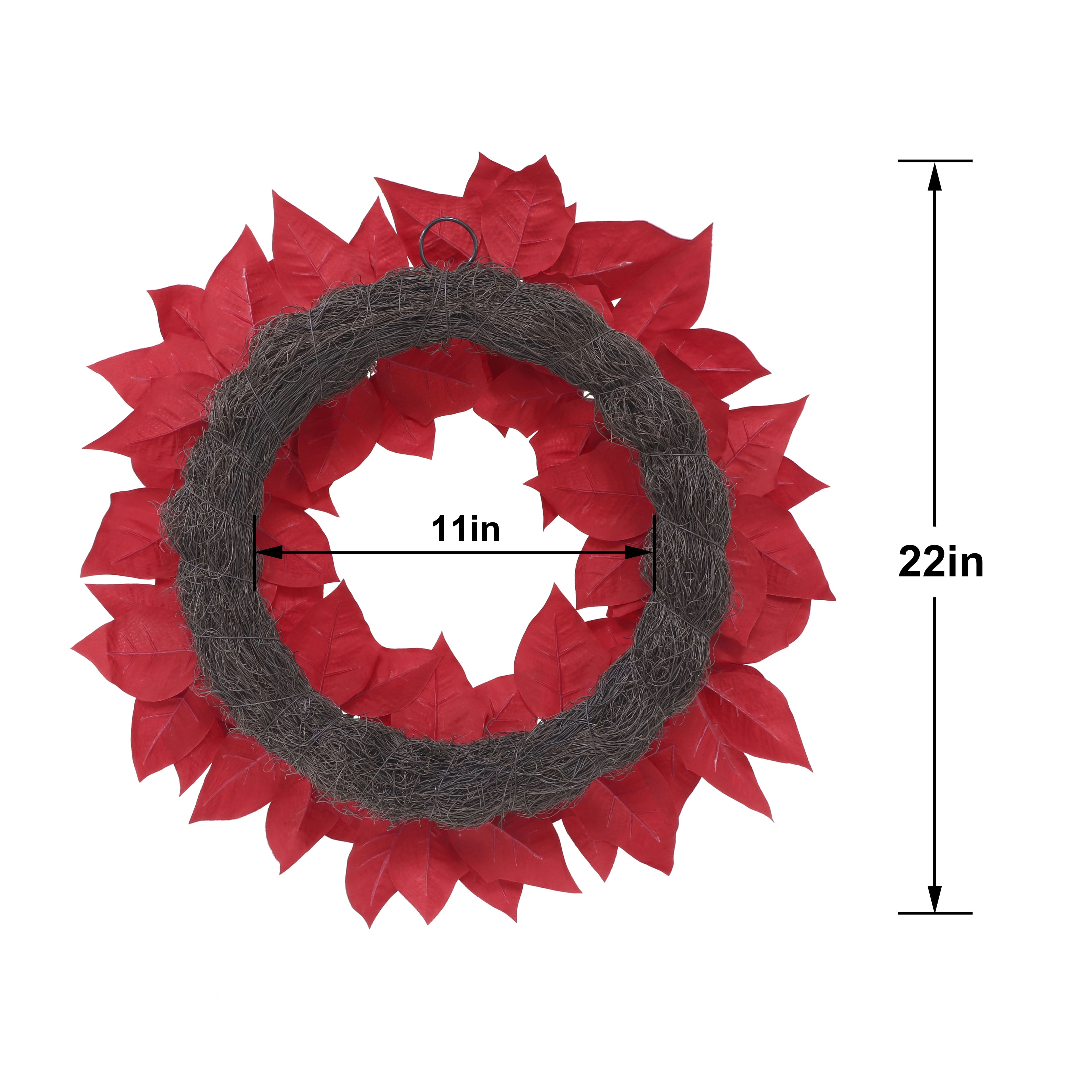 22&#x22; Red Poinsettia Wreath by Ashland&#xAE;
