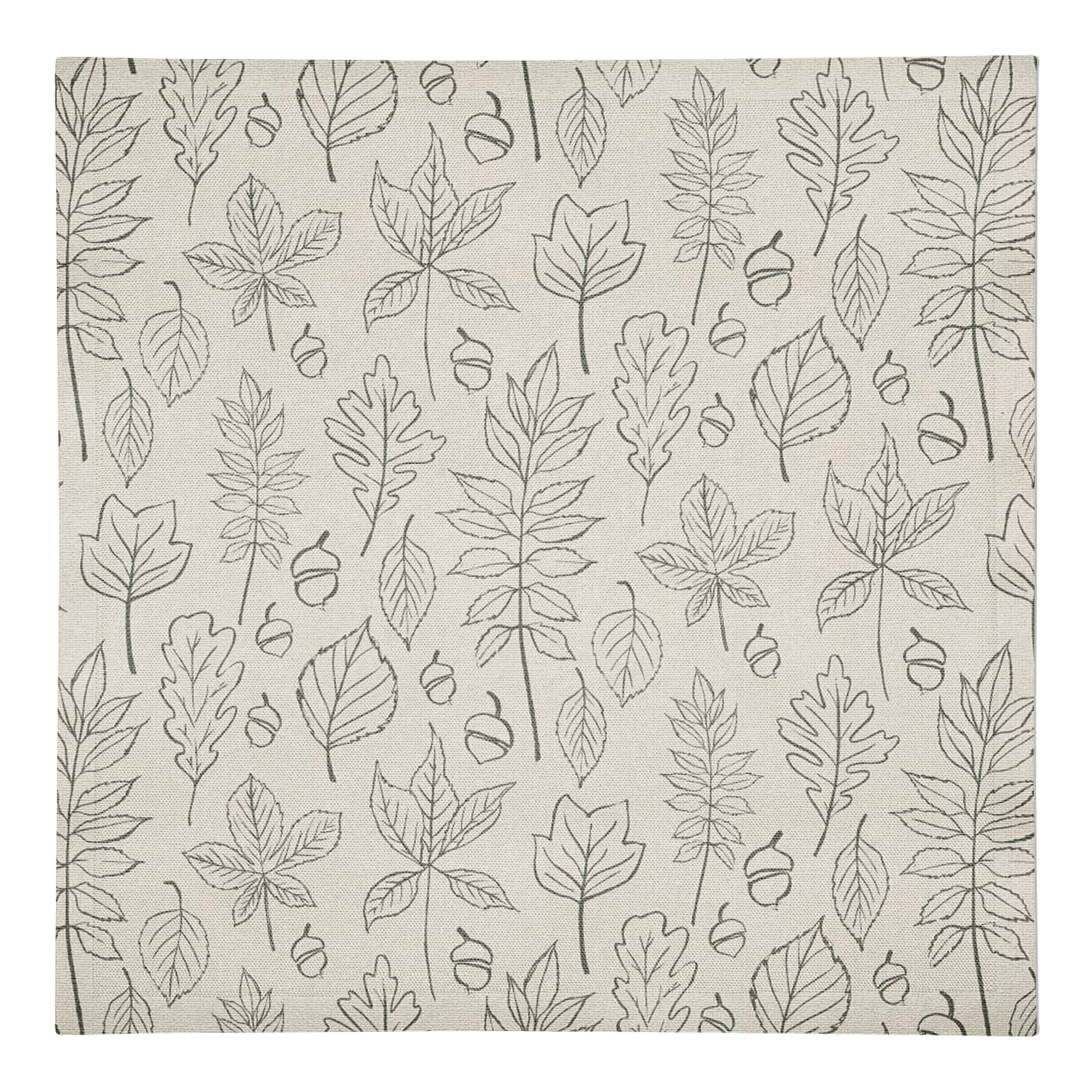 White Leaf Pattern Cotton Twill Napkin