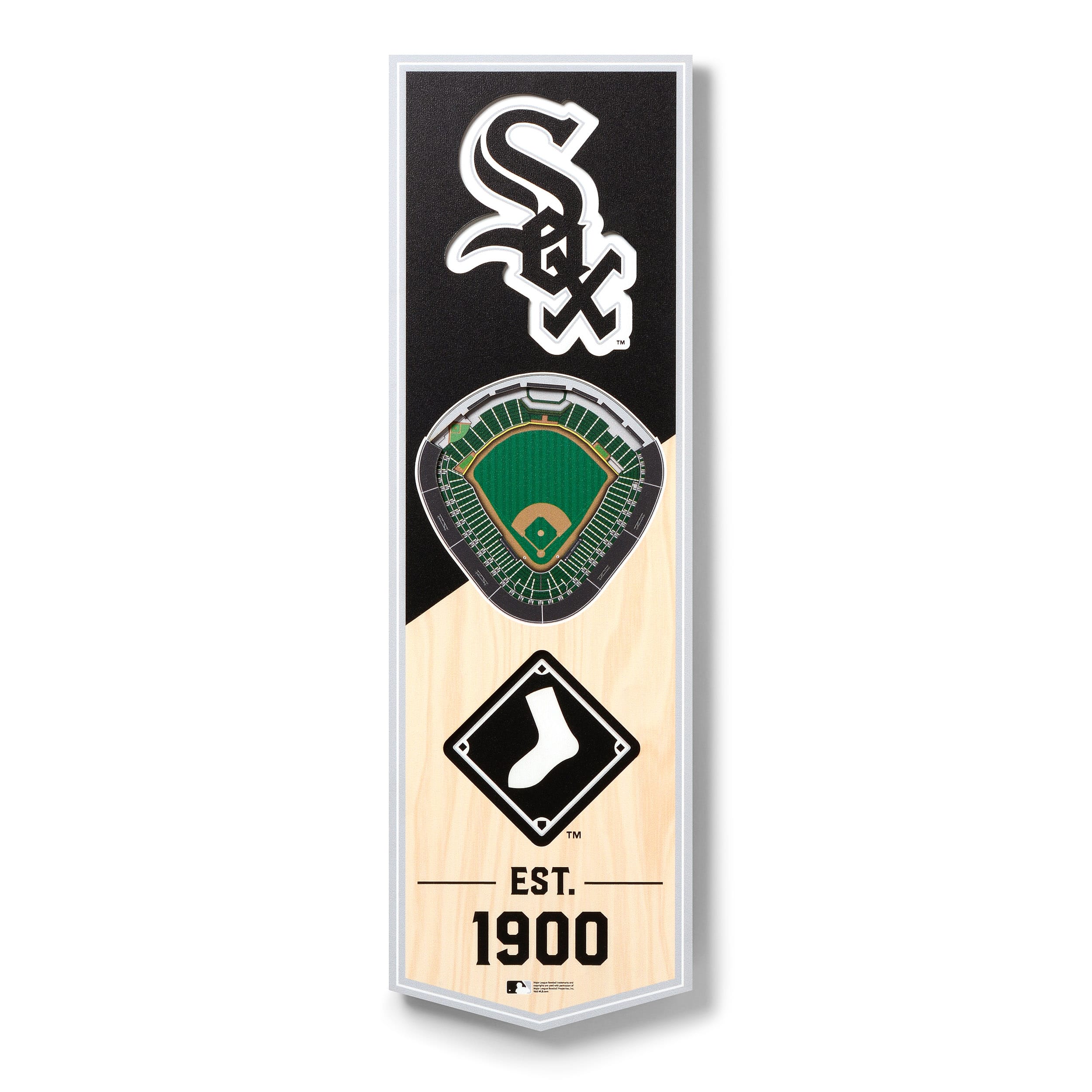 MLB Seattle Mariners 6x19 Stadium 3D View Banner