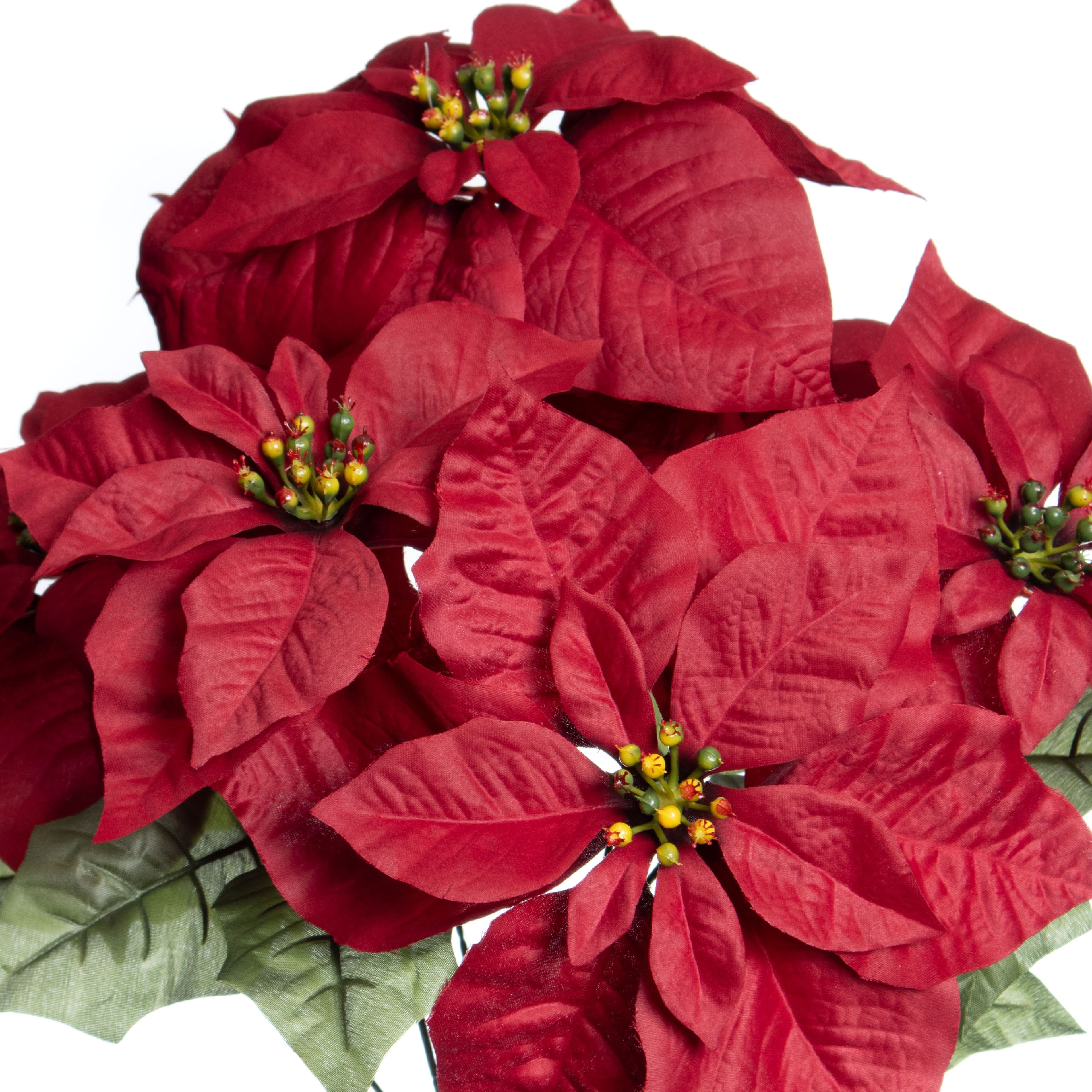 18.5&#x22; Water Resistant Poinsettia Bush by Ashland&#xAE;