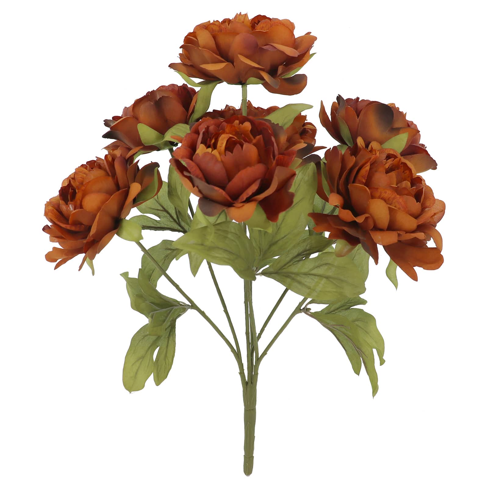 19&#x22; Dark Orange Peony Deluxe Bush by Ashland&#xAE;