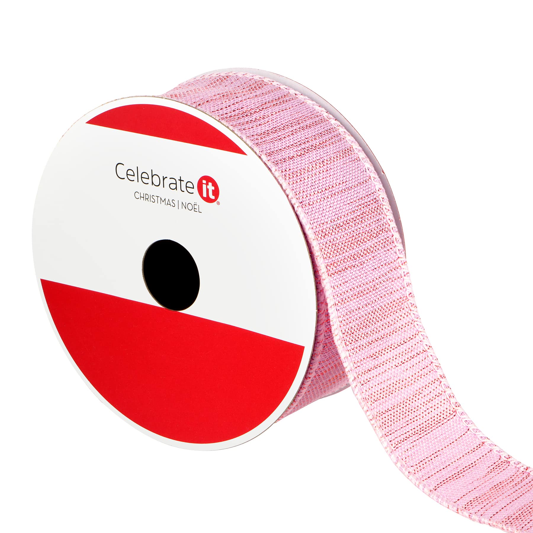 1.5&#x22; x 30ft. Blush &#x26; Gold Wired Ribbon by Celebrate It&#xAE;