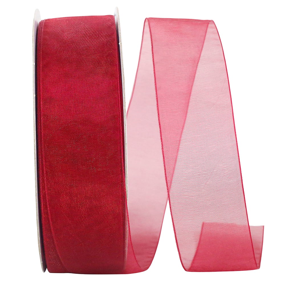 JAM Paper 1.5" x 100yd. Sheer Chiffon Mono Ribbon