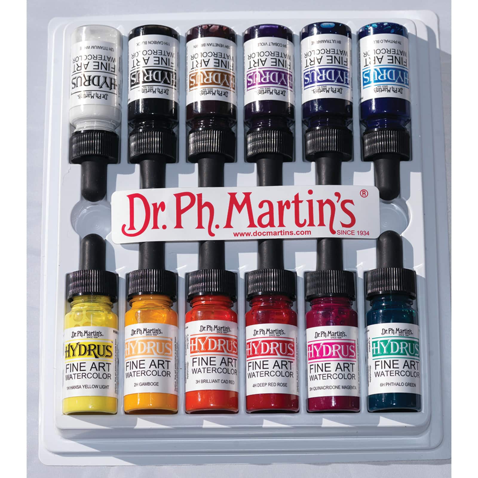 Dr. Ph. Martin's® Hydrus Fine Art 12 Color Watercolor Set