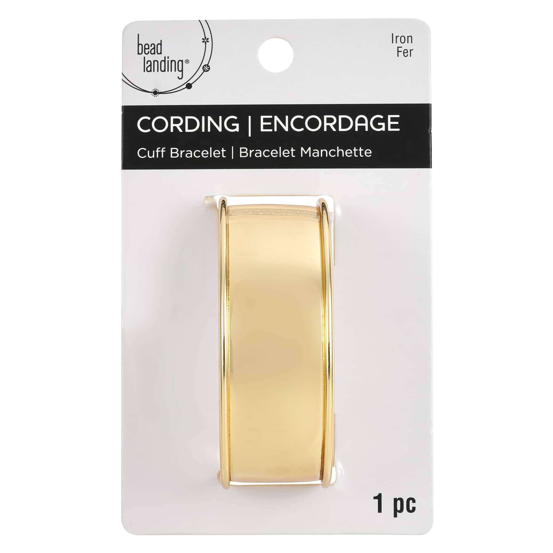 12 Pack: Gold Cuff Bracelet with Inlay by Bead Landing™