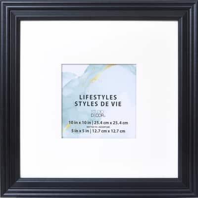 Black Square Frame With Mat, Lifestyles™ By Studio Décor® image