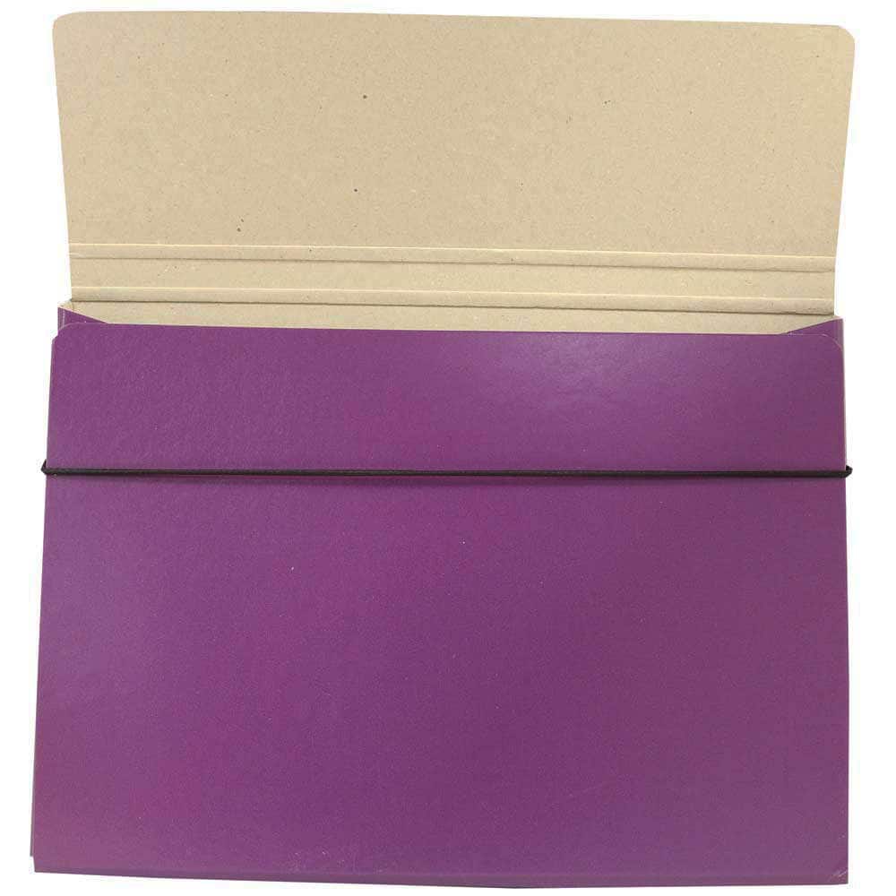 JAM Paper Strong Thin Portfolio Carrying Case with Elastic Band Closure