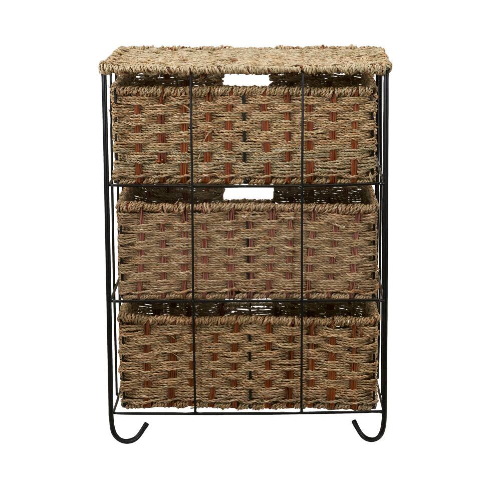 Household Essentials 3-Drawer Wicker Storage Unit