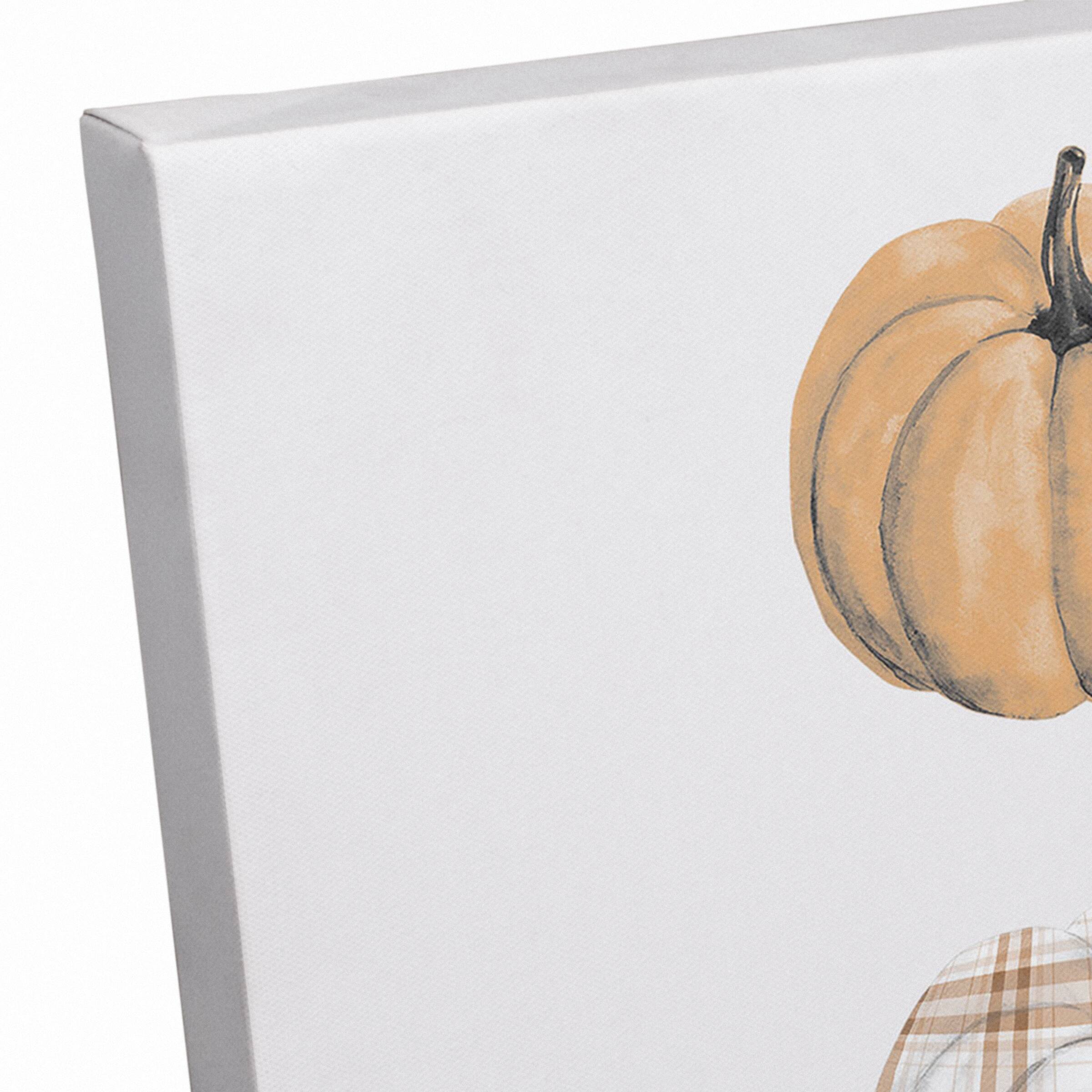 Fall Pumpkin Trio Canvas Wall Art
