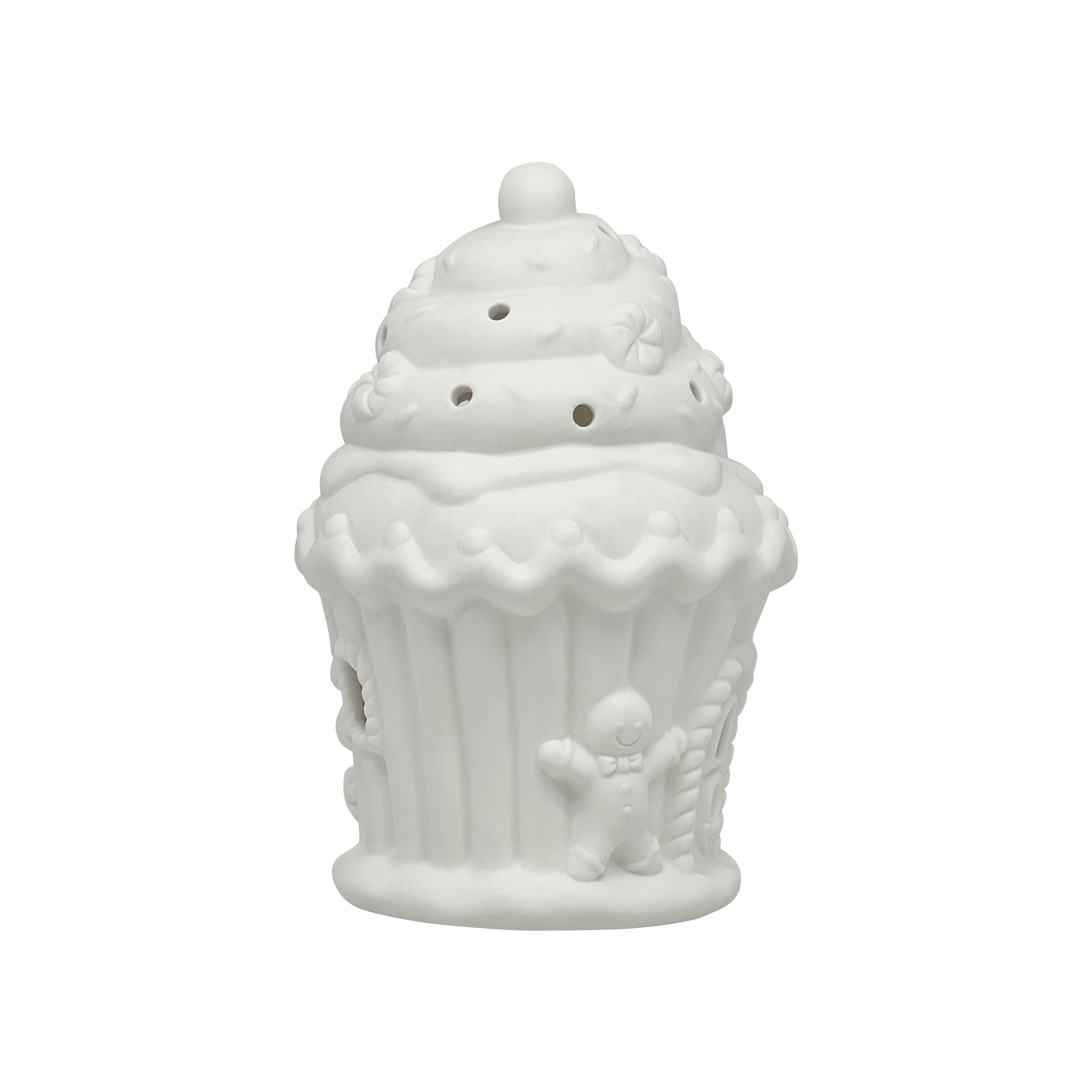 7.25&#x22; Ice Cream House DIY LED Ceramic D&#xE9;cor by Make Market&#xAE;