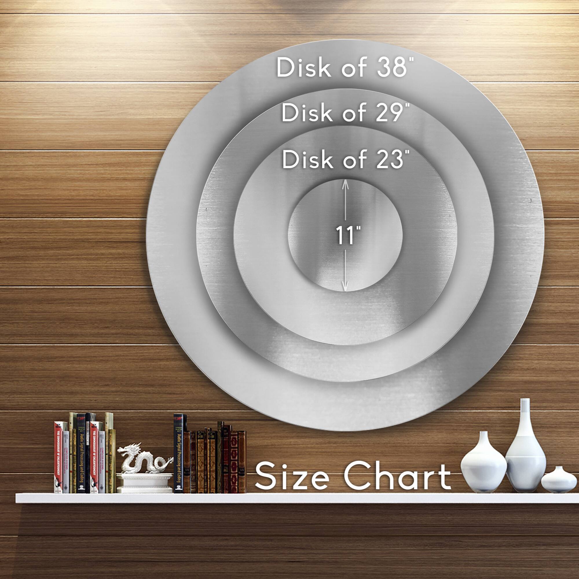 Designart - Beautiful View of Sunset over Lake' Disc Landscape Metal Circle Wall Art