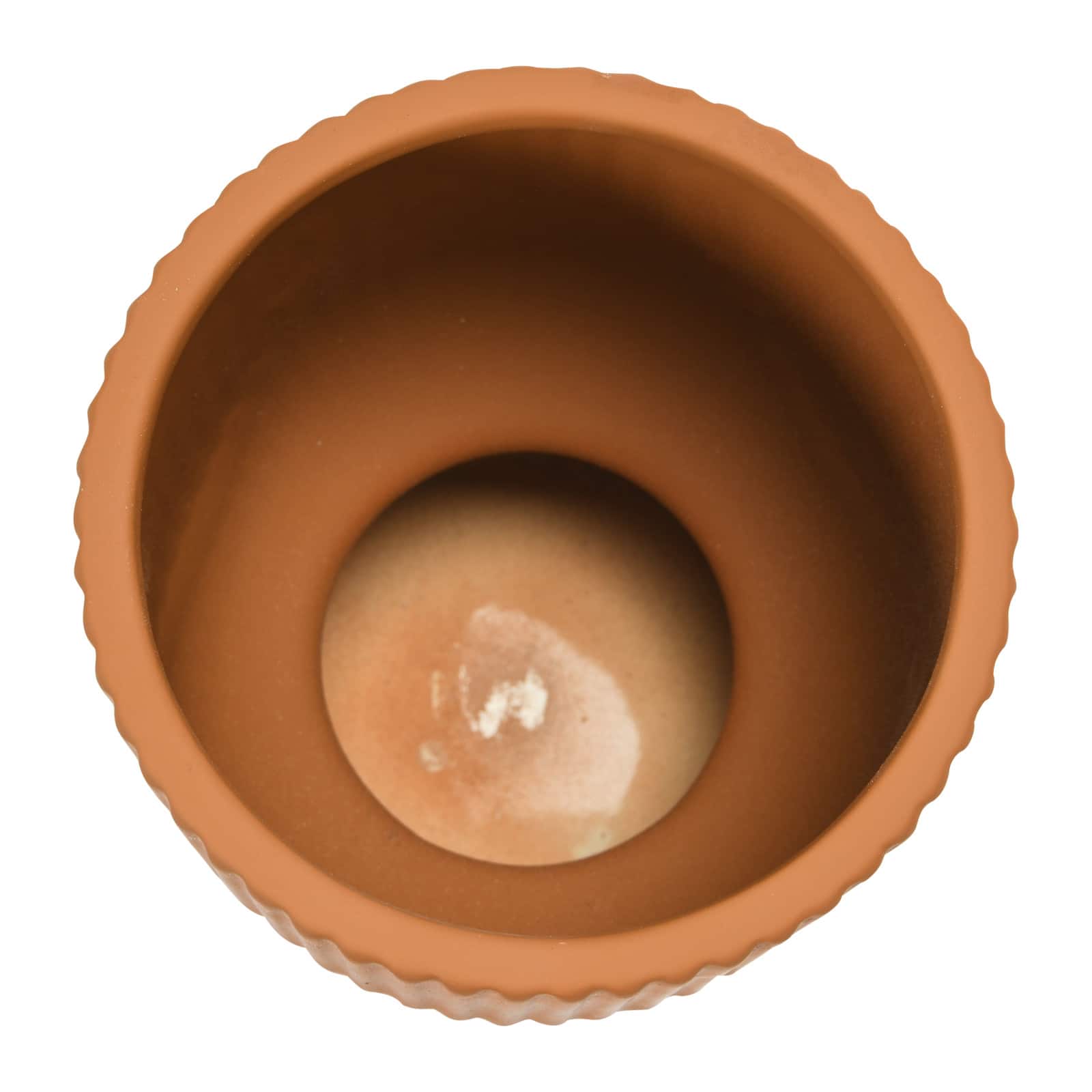 Hello Honey&#xAE; 8&#x22; Latex Glaze Stoneware Pleated Footed Planter
