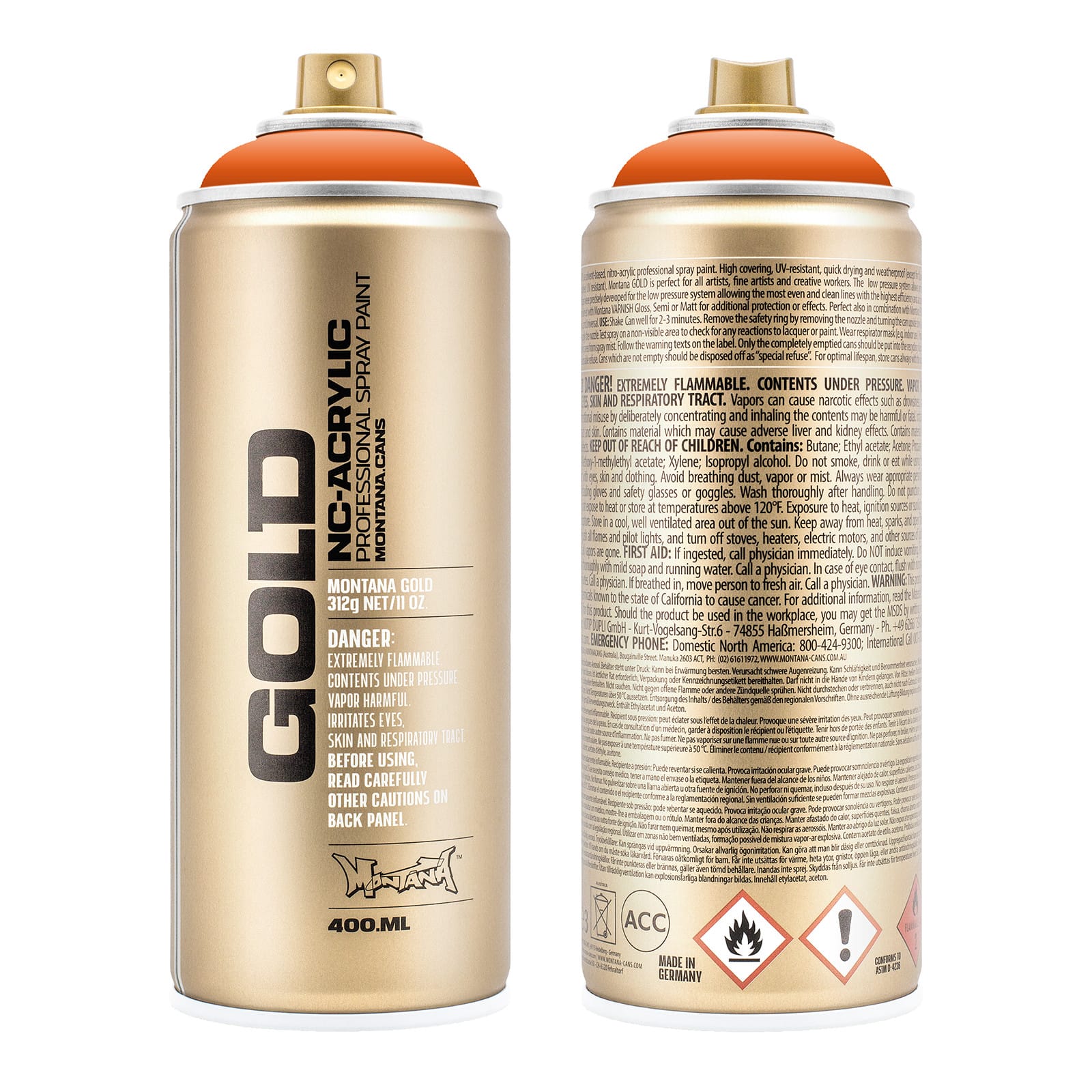 Montana&#x2122; Cans GOLD Shock Color Spray Paint, 400mL