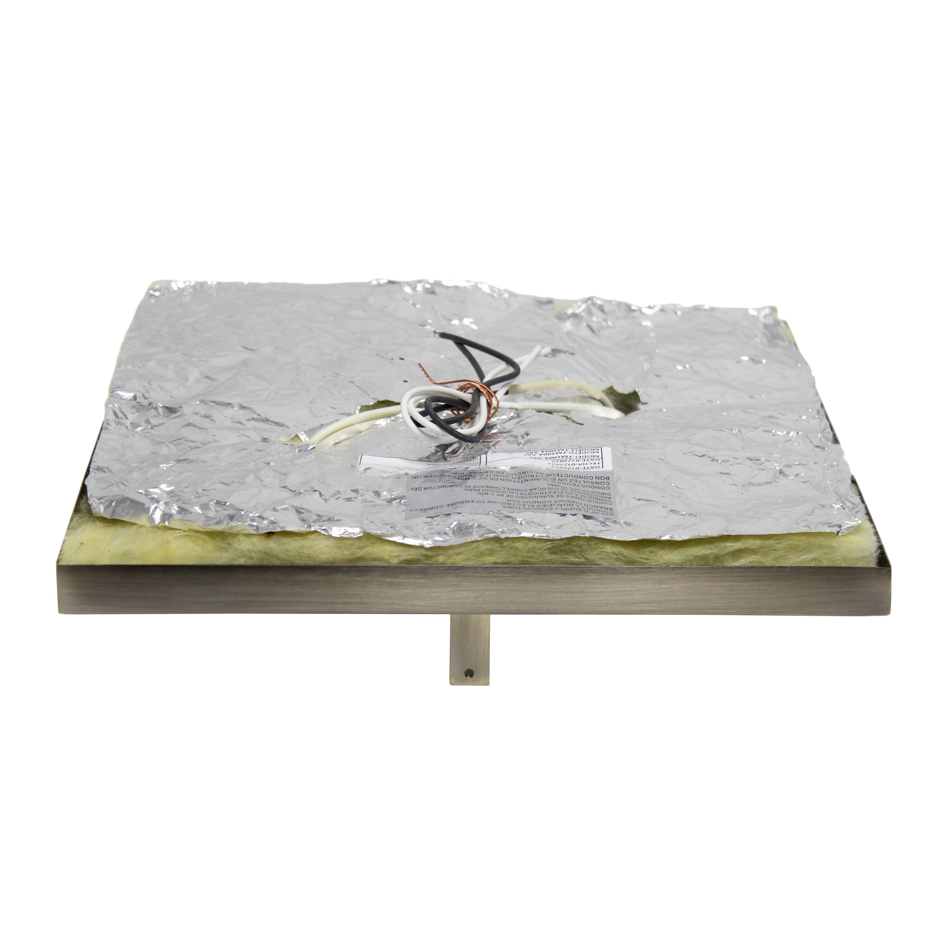 Lalia Home Classix 12" Antique Brass 2-Light Square Flush Mount