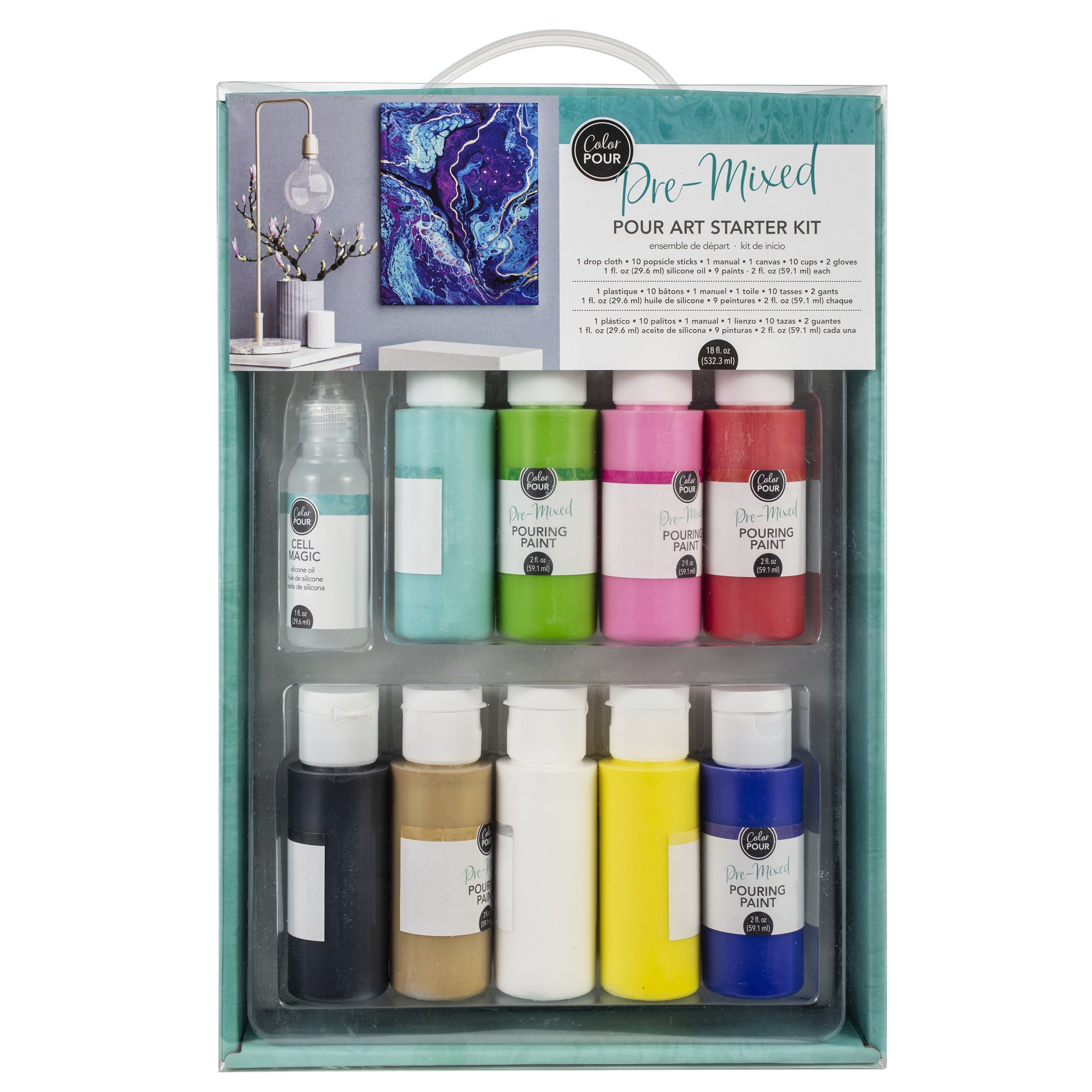 Color Pour Pre-Mixed Pour Art Starter Kit | Michaels®