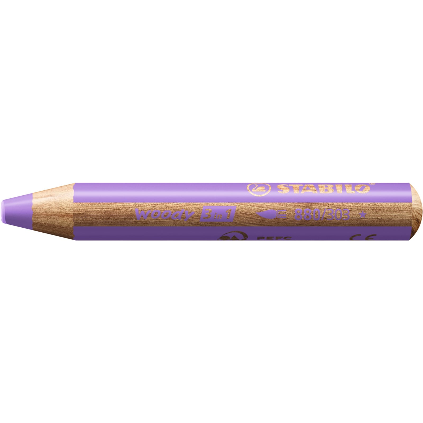 STABILO Woody 3 in 1 - Crayon de couleur pointe large - violet