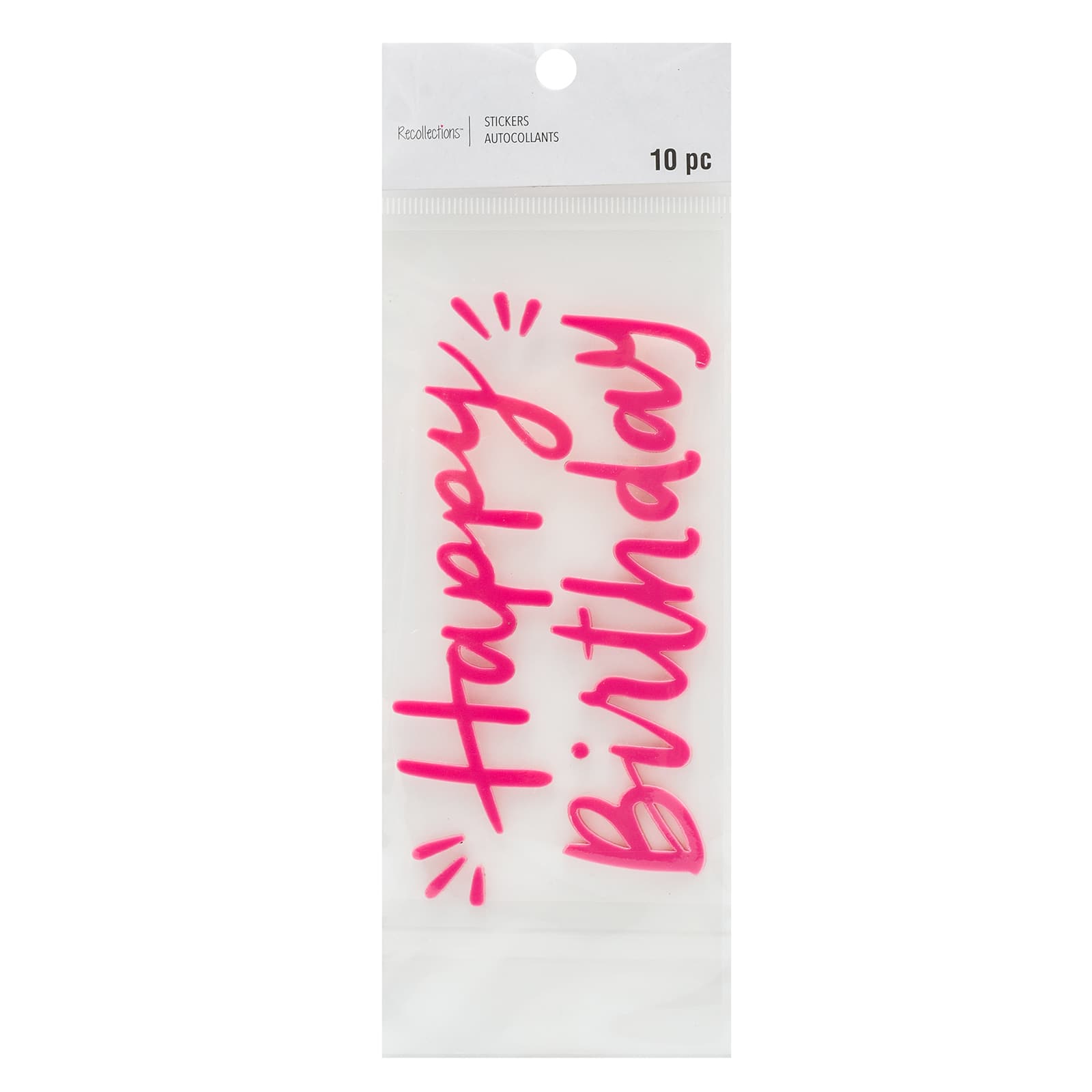 12 Pack: Pink Happy Birthday Stickers by Recollections™