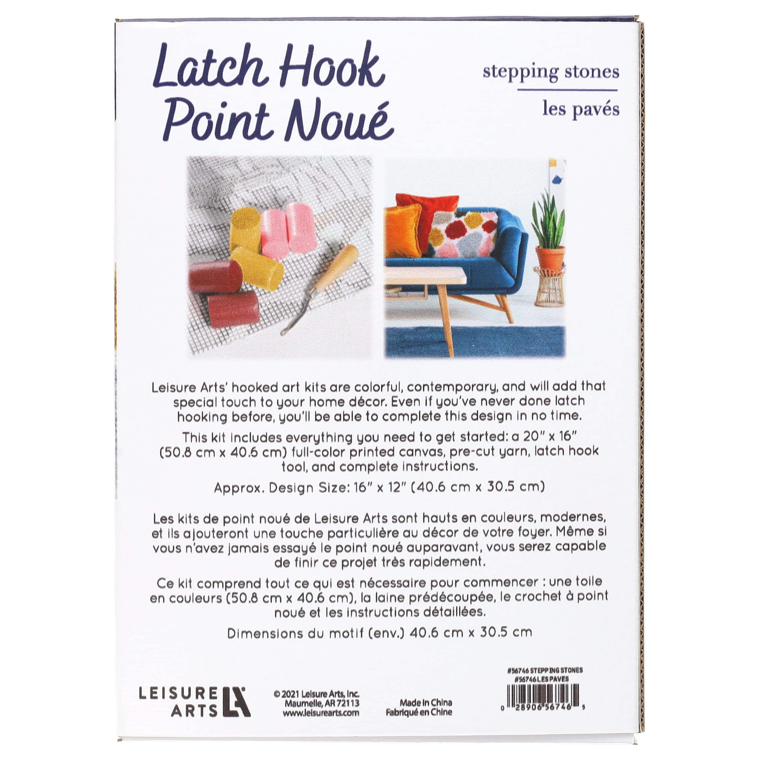 Leisure Arts&#xAE; Stepping Stones Latch Hook Kit