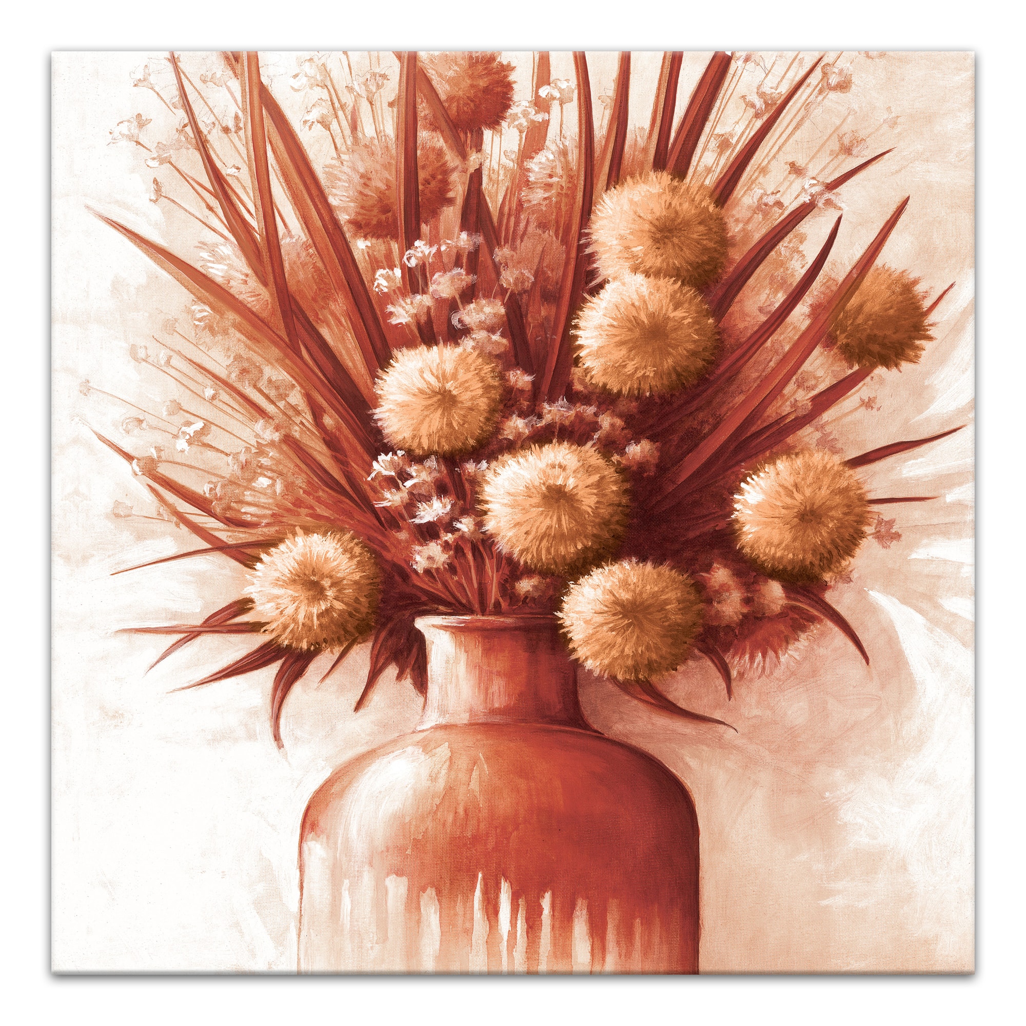 Terracotta Bouquet Canvas Wall Art