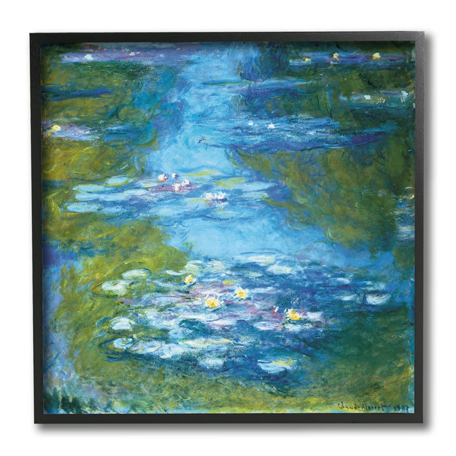 Stupell Industries Classical Water Lilies Traditional Monet Framed Wall Art