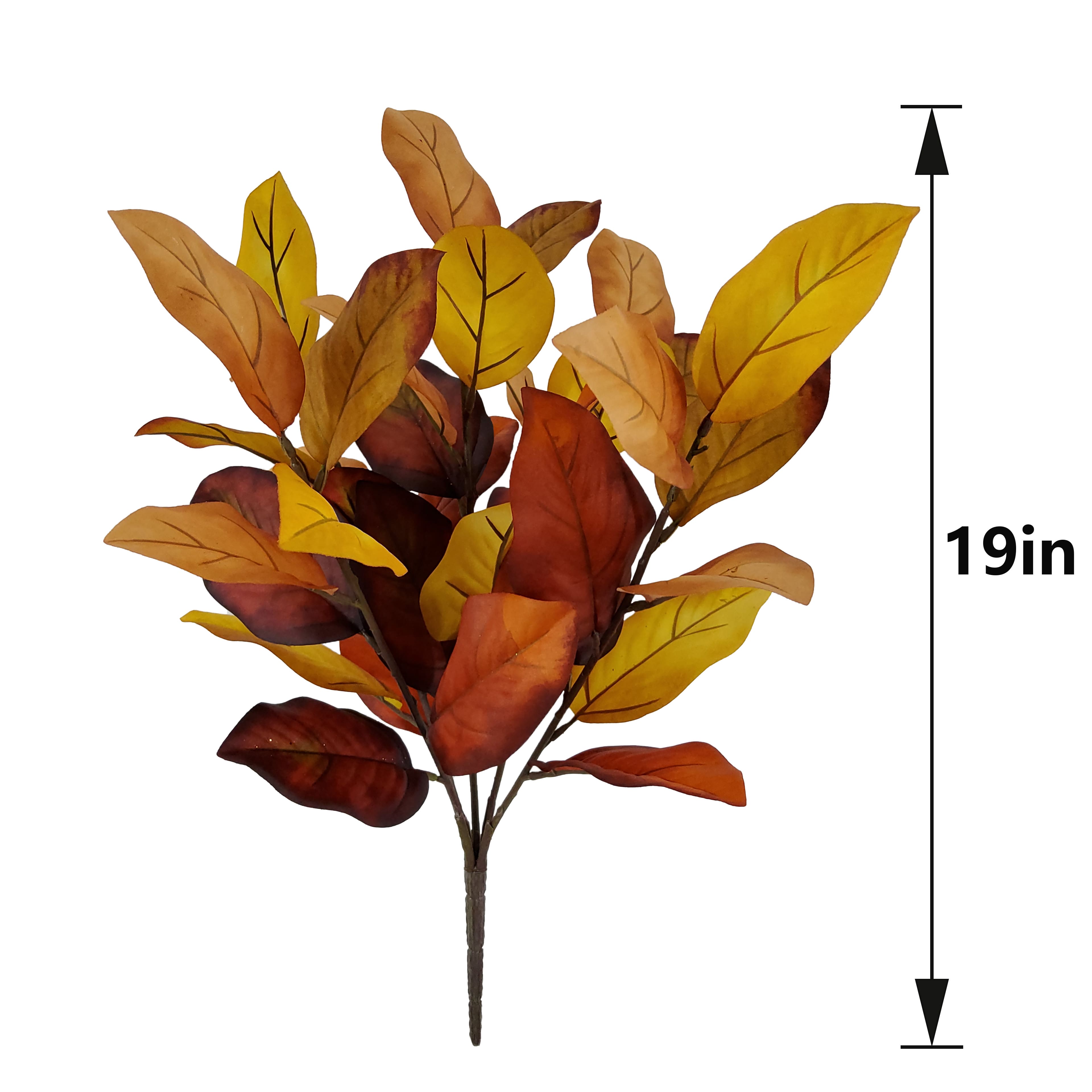 19&#x22; Yellow-Orange Magnolia Leaf Bush by Ashland&#xAE;