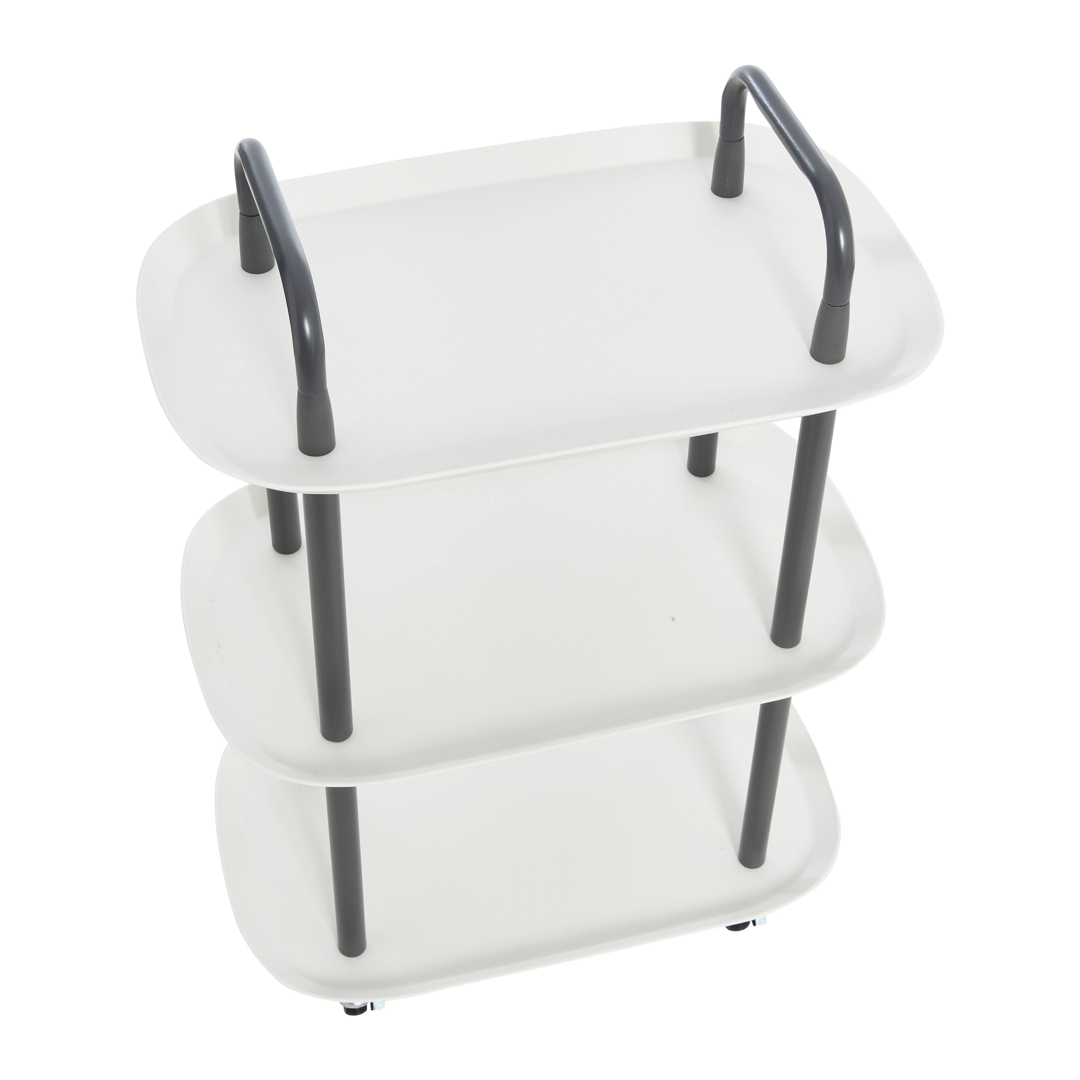 Hello Honey® Main + Mesa™ 3-Tier Modern Plastic and Metal Trolley
