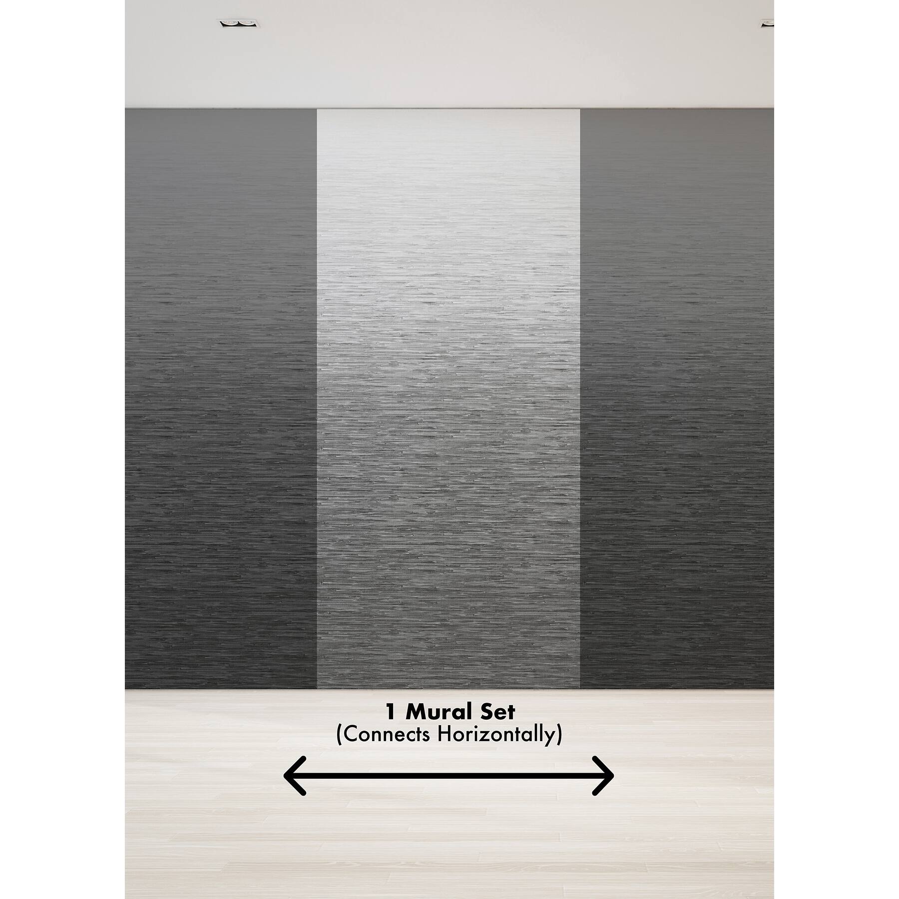 Katie Hunt Light Gray Ombre Mist Wall Mural