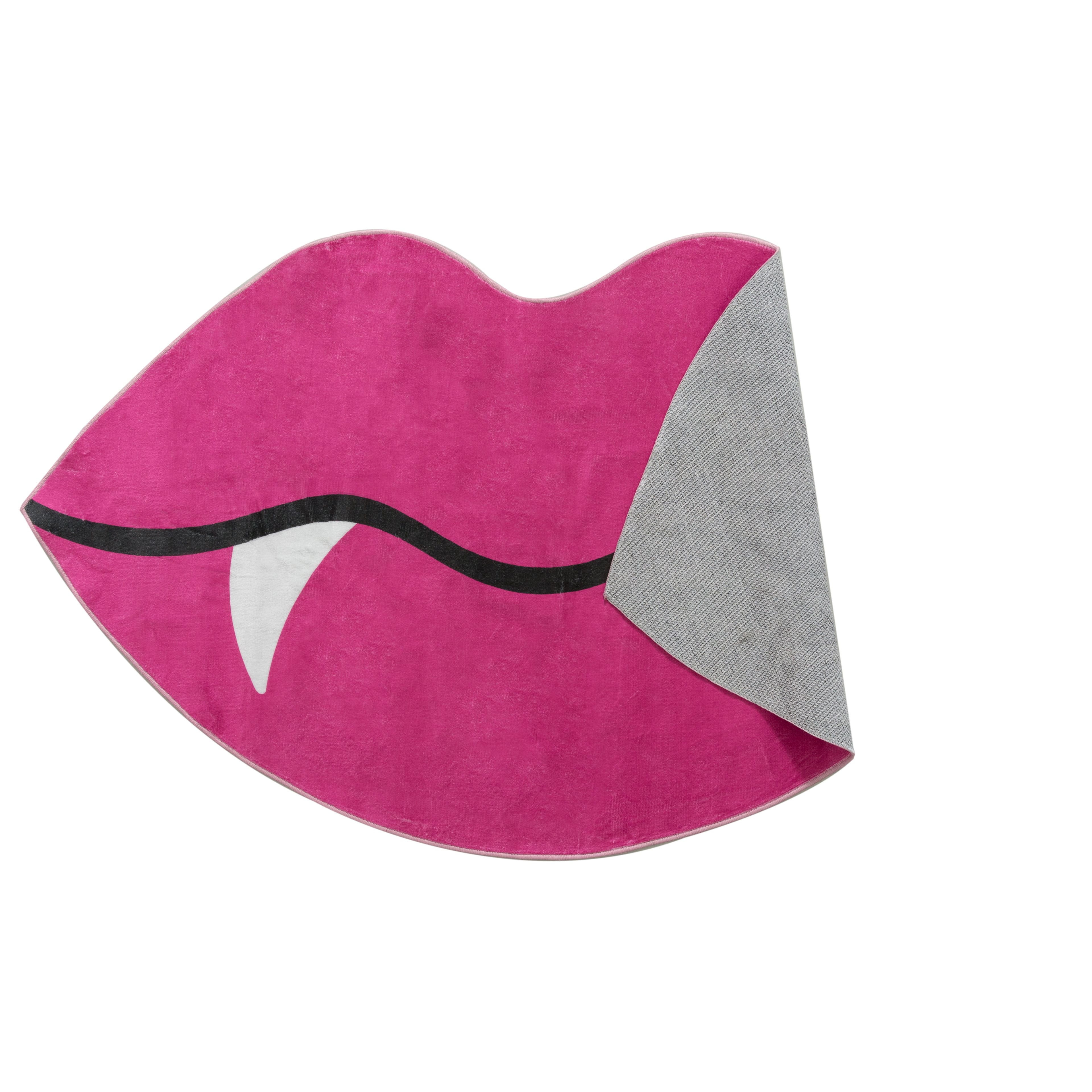 3ft. x 5ft. Hot Pink Vampire Lips Washable Area Rug by Ashland&#xAE;
