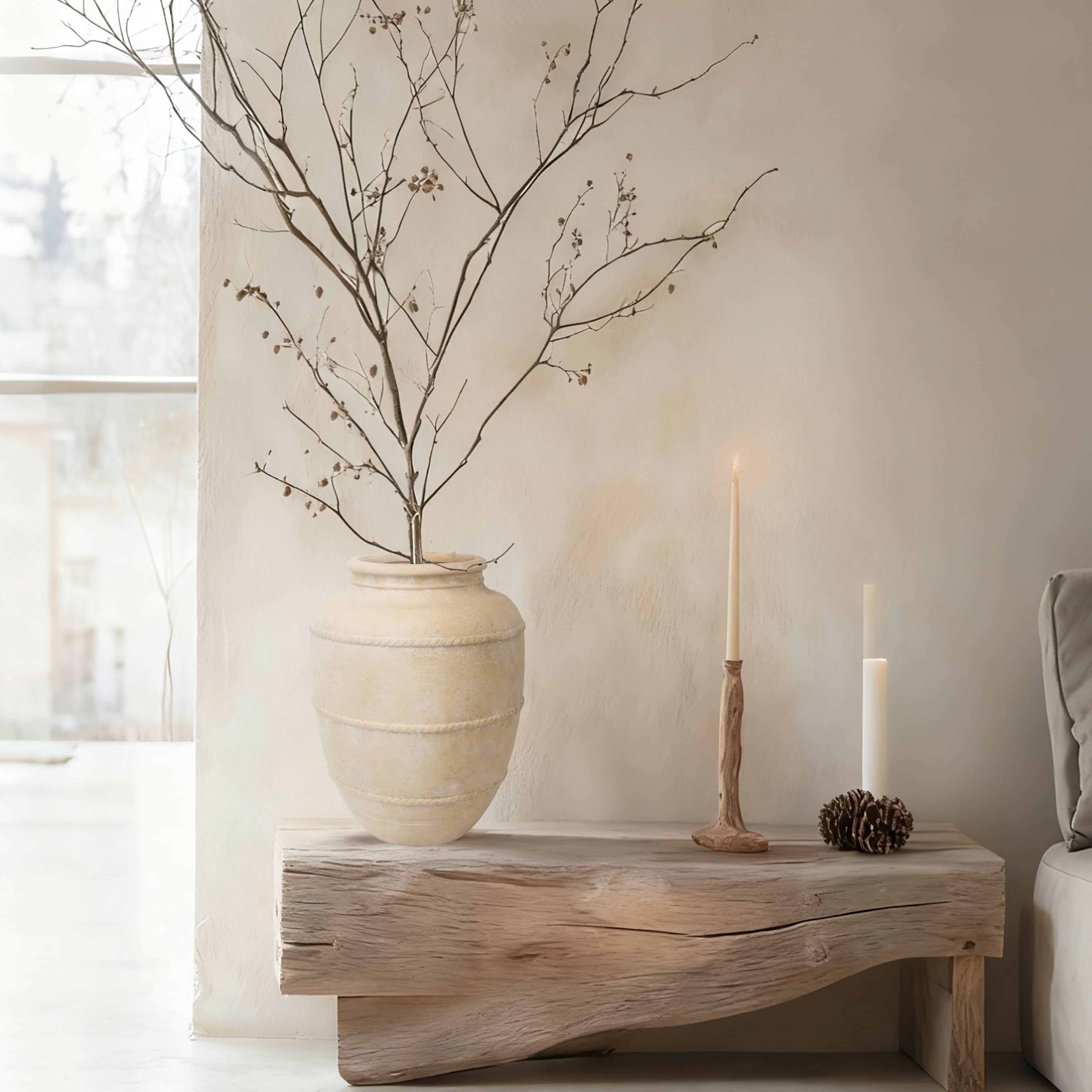 11" Cream Ceramic Pot by Ashland®