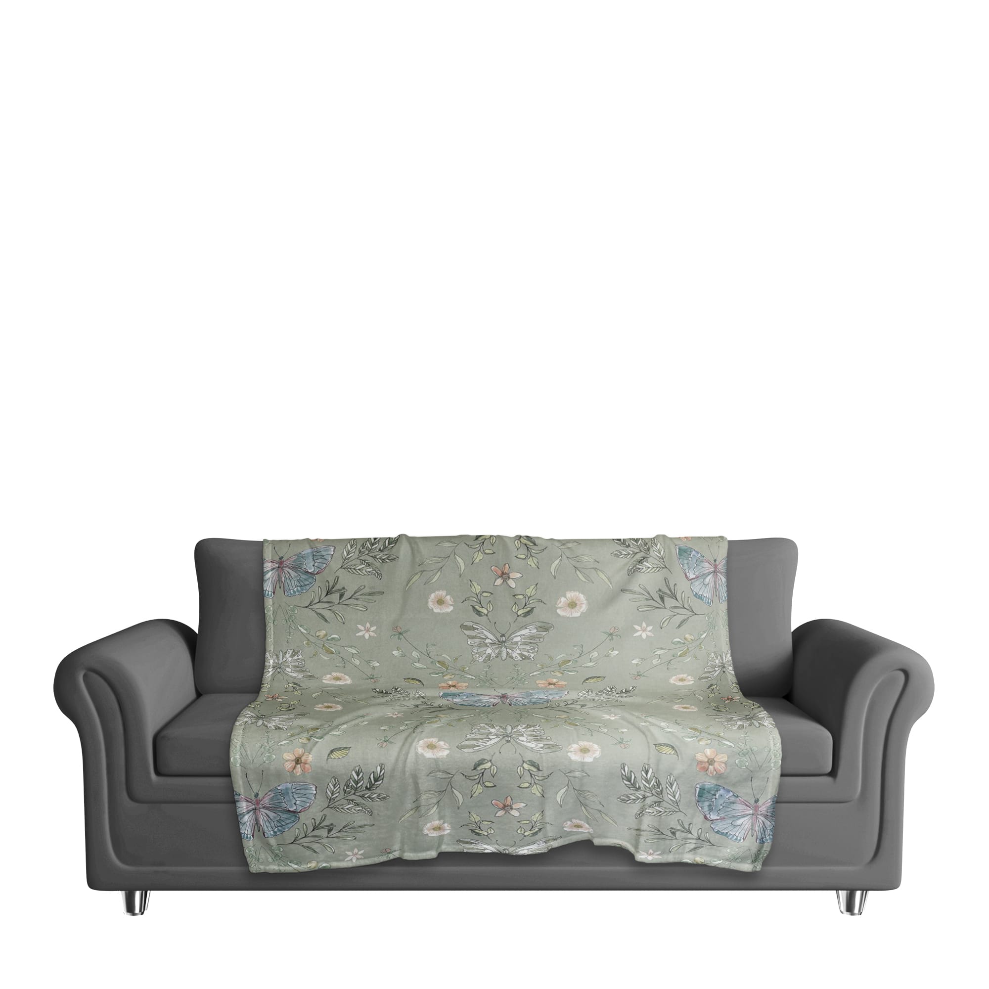 Butterfly Pattern Coral Fleece Blanket
