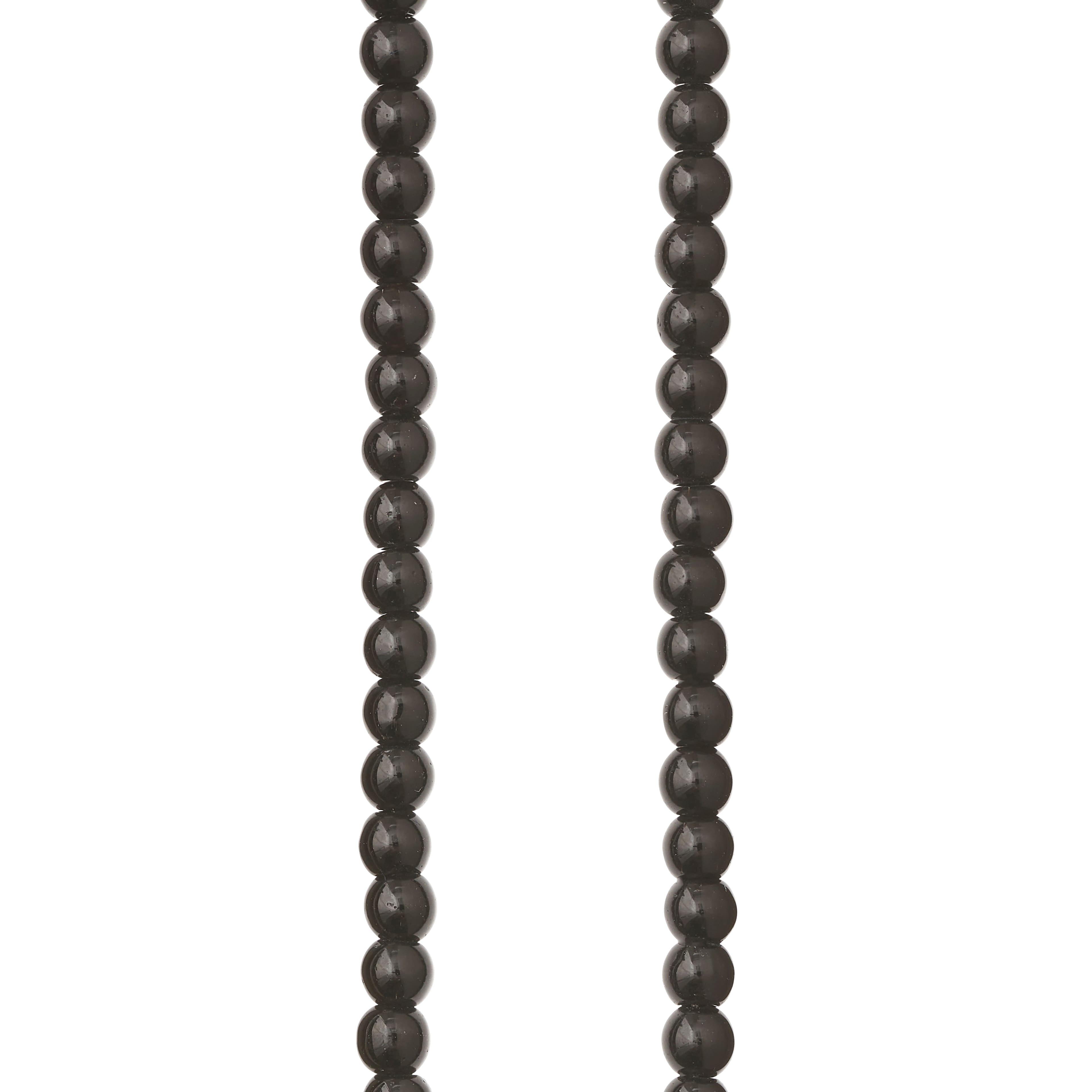 Round Black Jasper Beads, 4mm by Bead Landing™