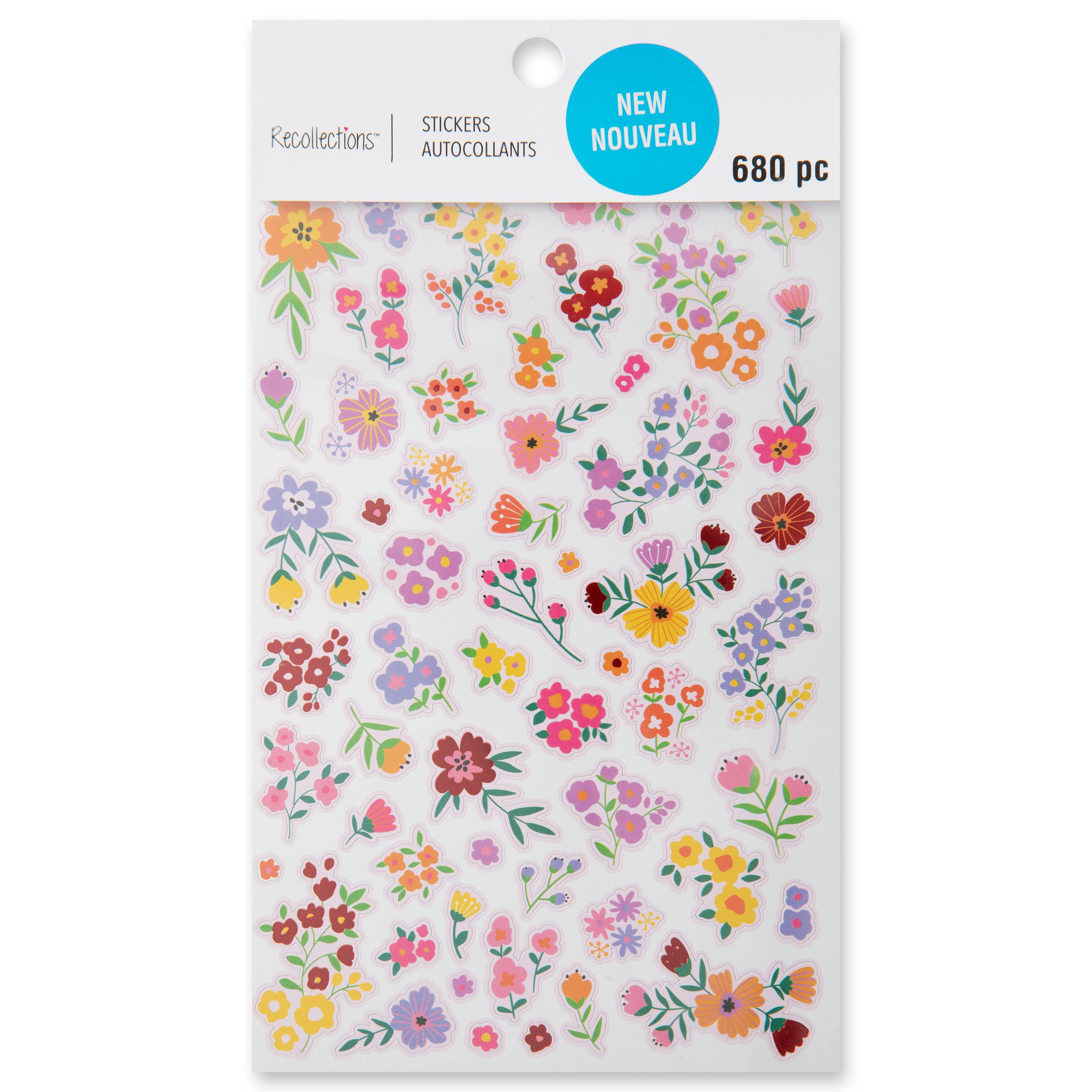 12 Pack: Floral Stickers by Recollections&#x2122;