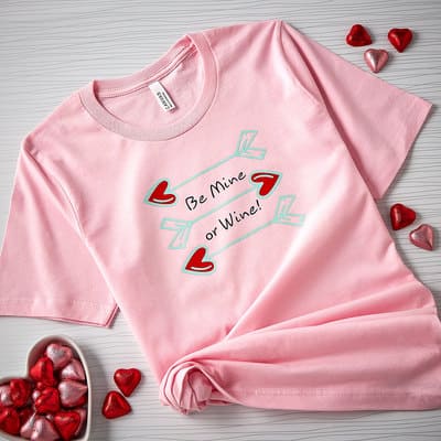 Be Mine or Wine Valentine T-Shirt