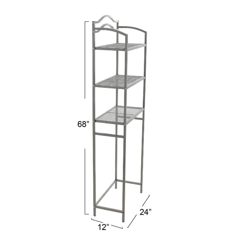 Household Essentials 3-Tier Metal Over the Toilet Shelf