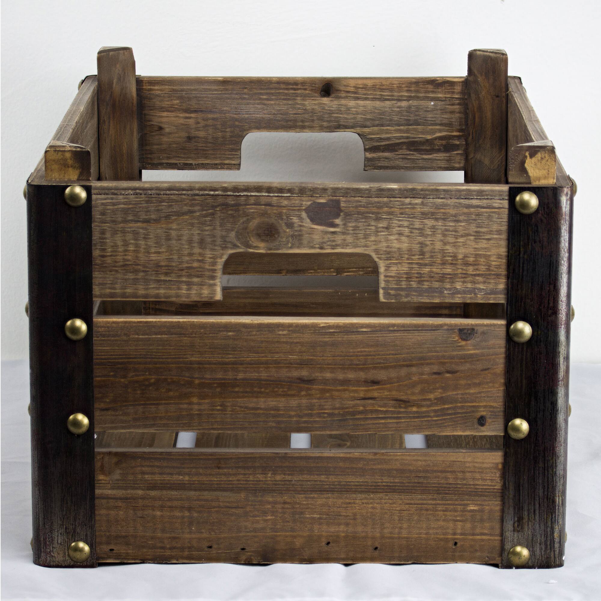 Rustic Farmhouse Storage Crates Set