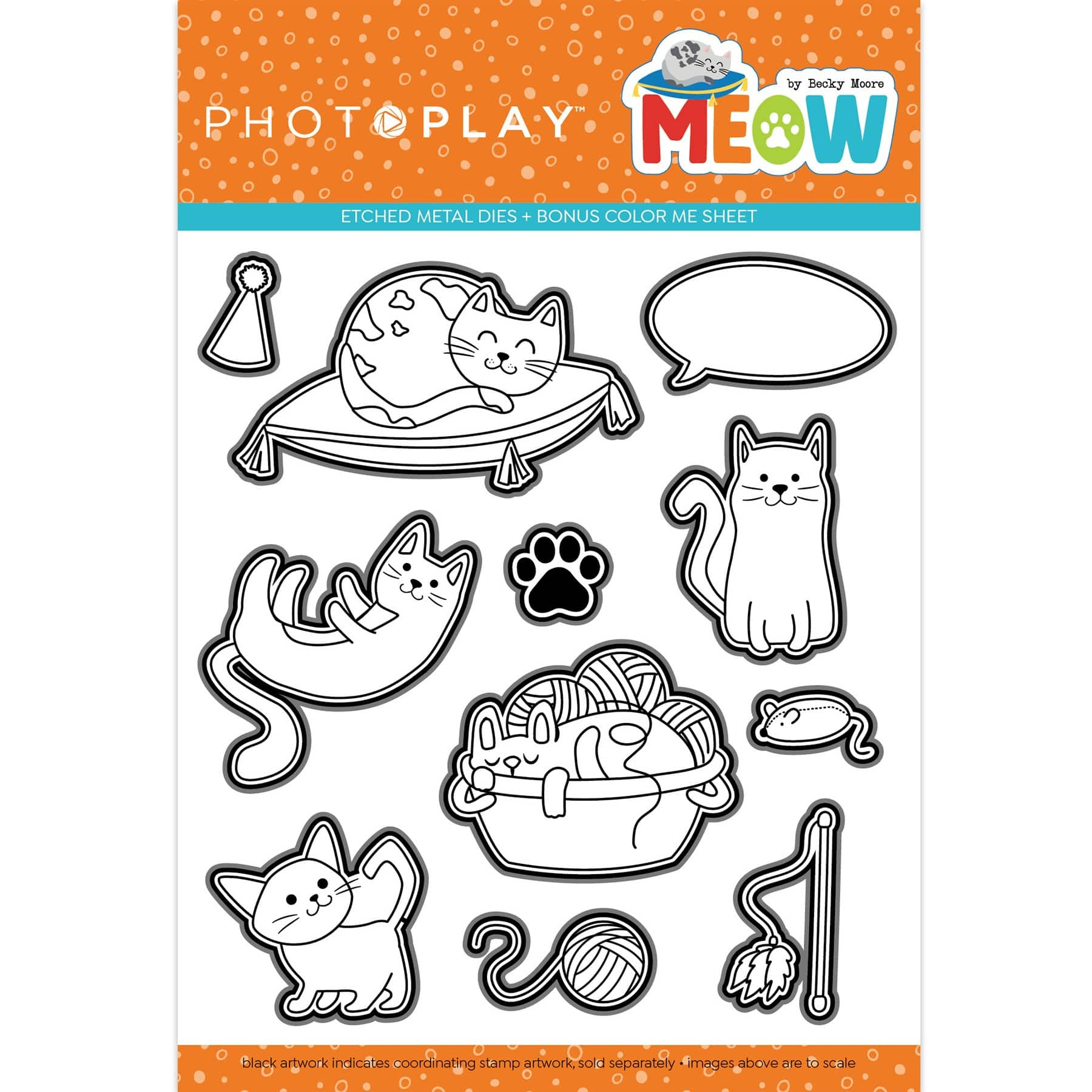 PhotoPlay&#x2122; Meow Etched Die Set